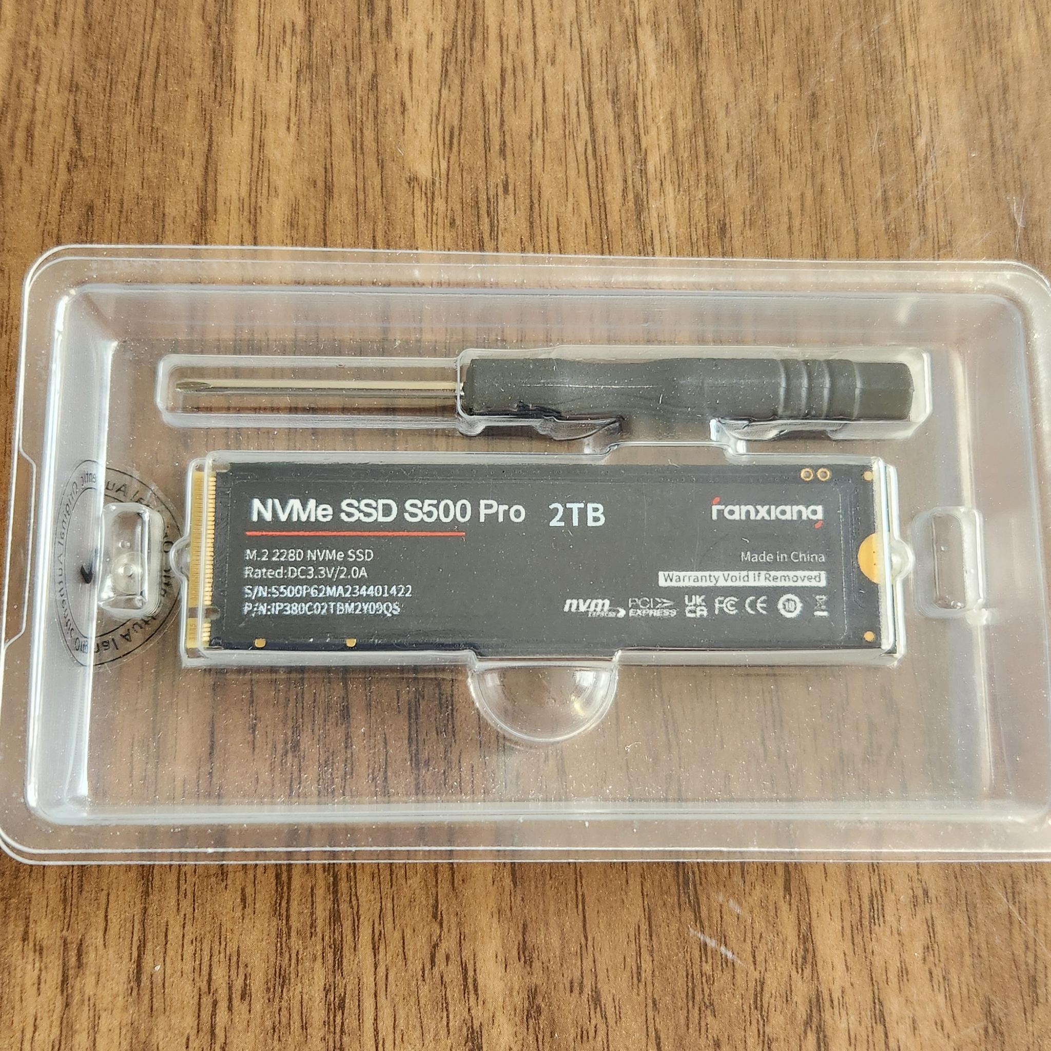 2TB Fanxiang M.2 NVME SSD S500 Pro PCIe Gen3 x4