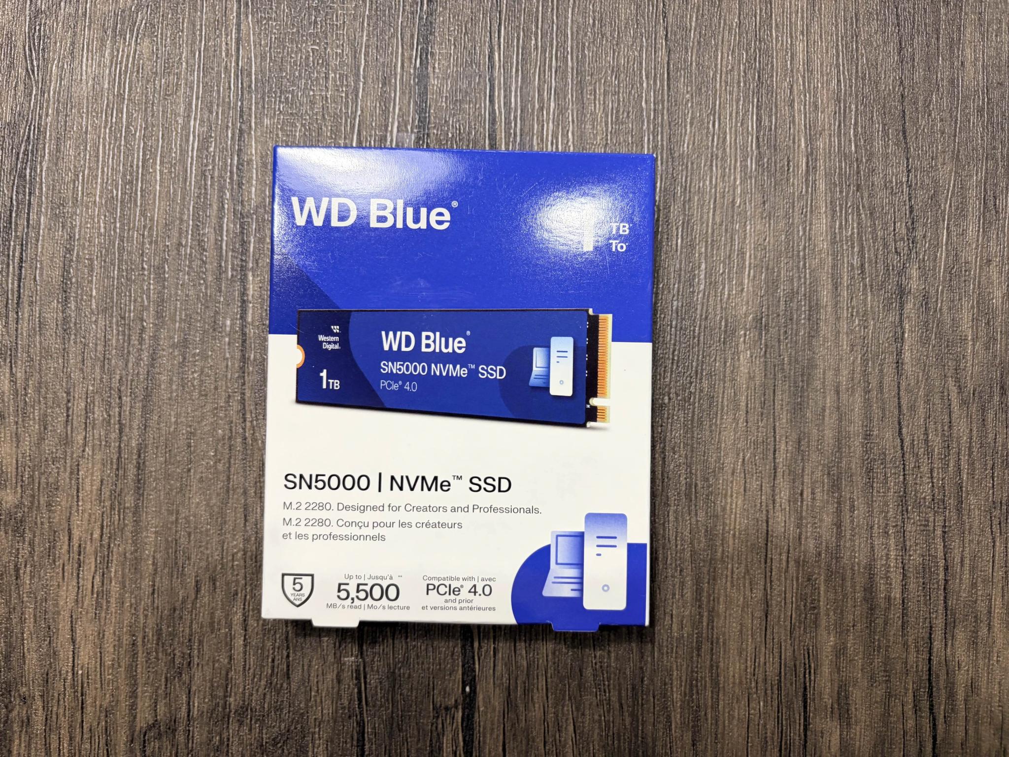 WD Blue SN5000 1TB Gen 4X4 ssd