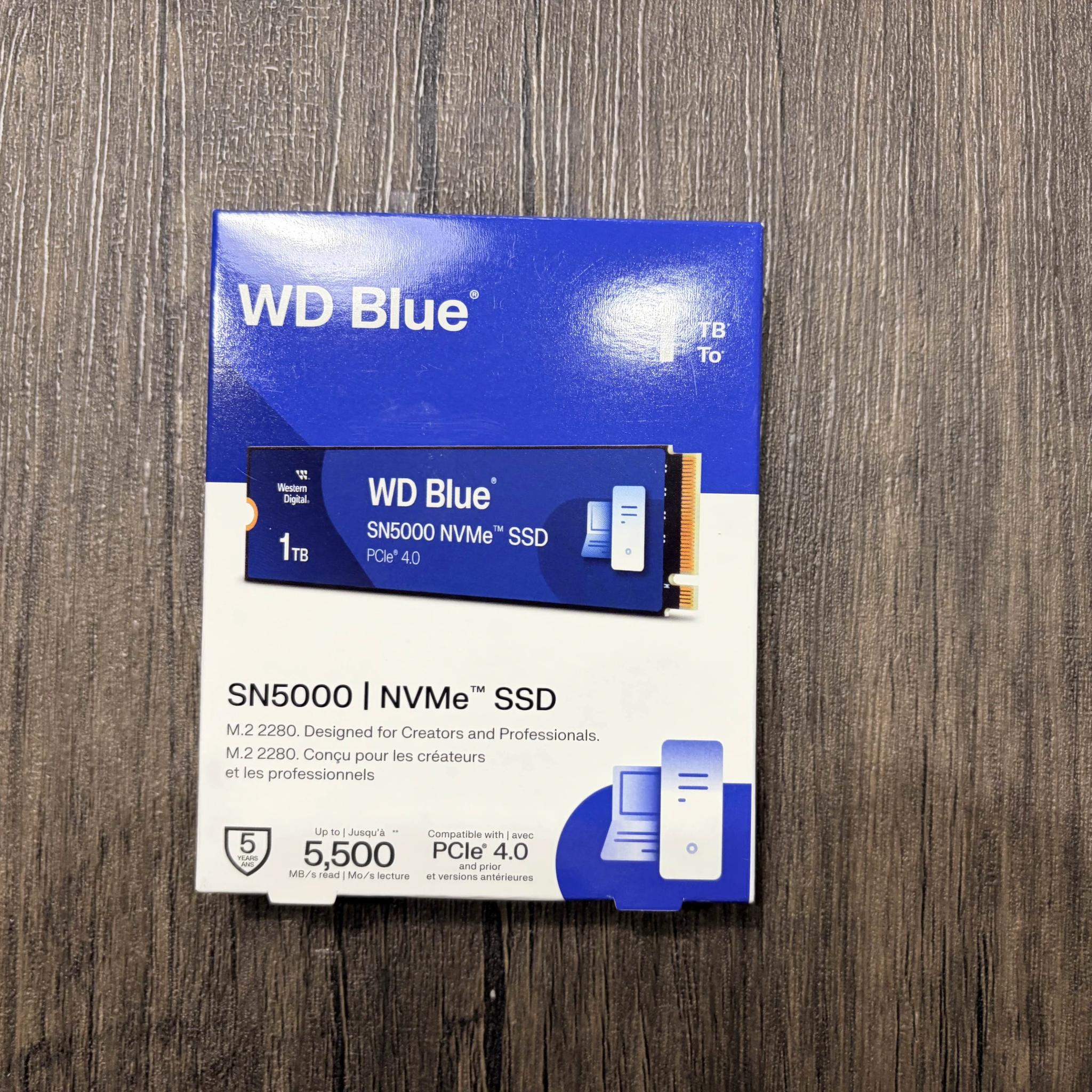WD Blue SN5000 1TB Gen 4X4 ssd