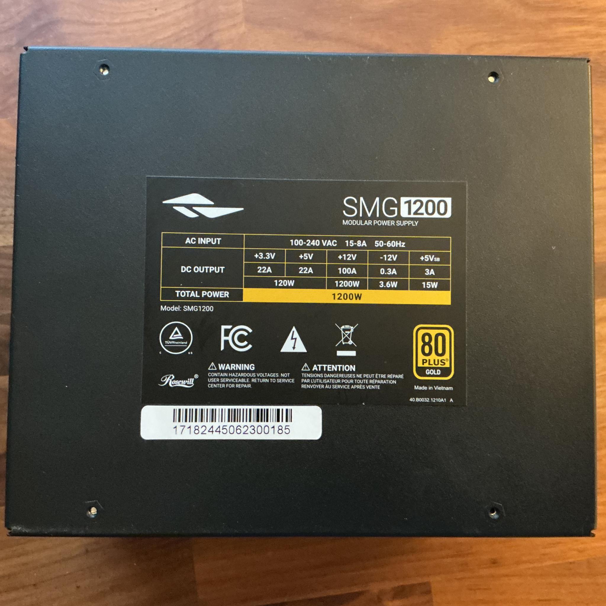 Rosewill SMG 1200 Fully modular power supply