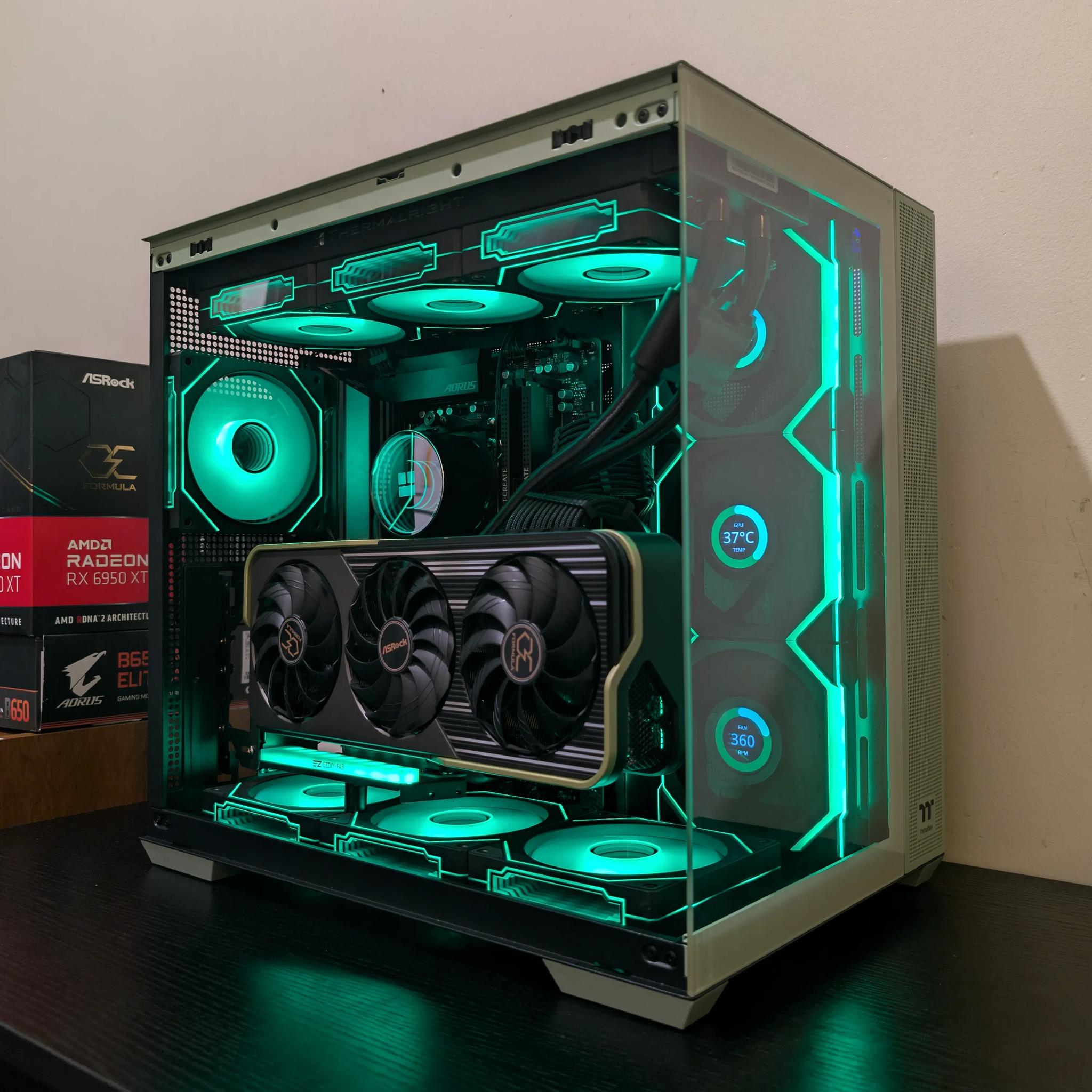 🍵Matcha Green Gaming PC | RX 6950XT | Ryzen 7 7700 | 2TB SSD | 32GB RAM | WiFi 6 & Bluetooth🍵