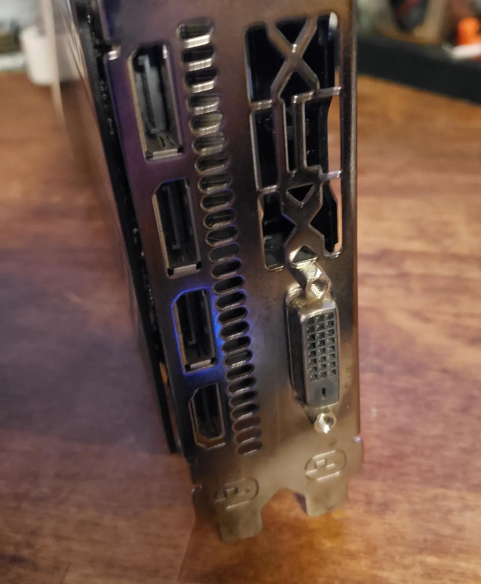XFX RX 580 graphics card with 8gb memory