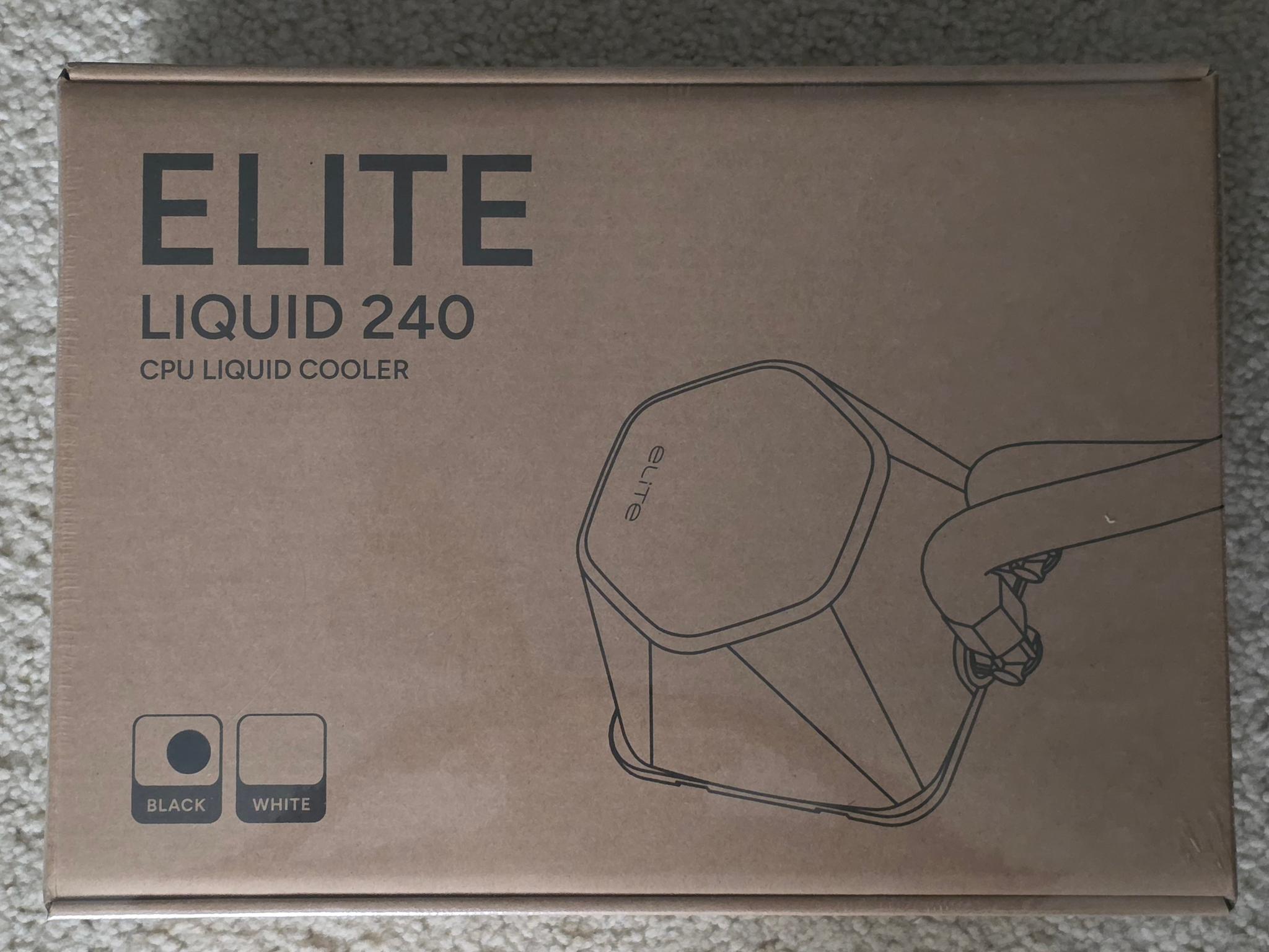 Cooler Master Elite Liquid 240 ARGB AIO CPU Cooler Black Brand New Sealed