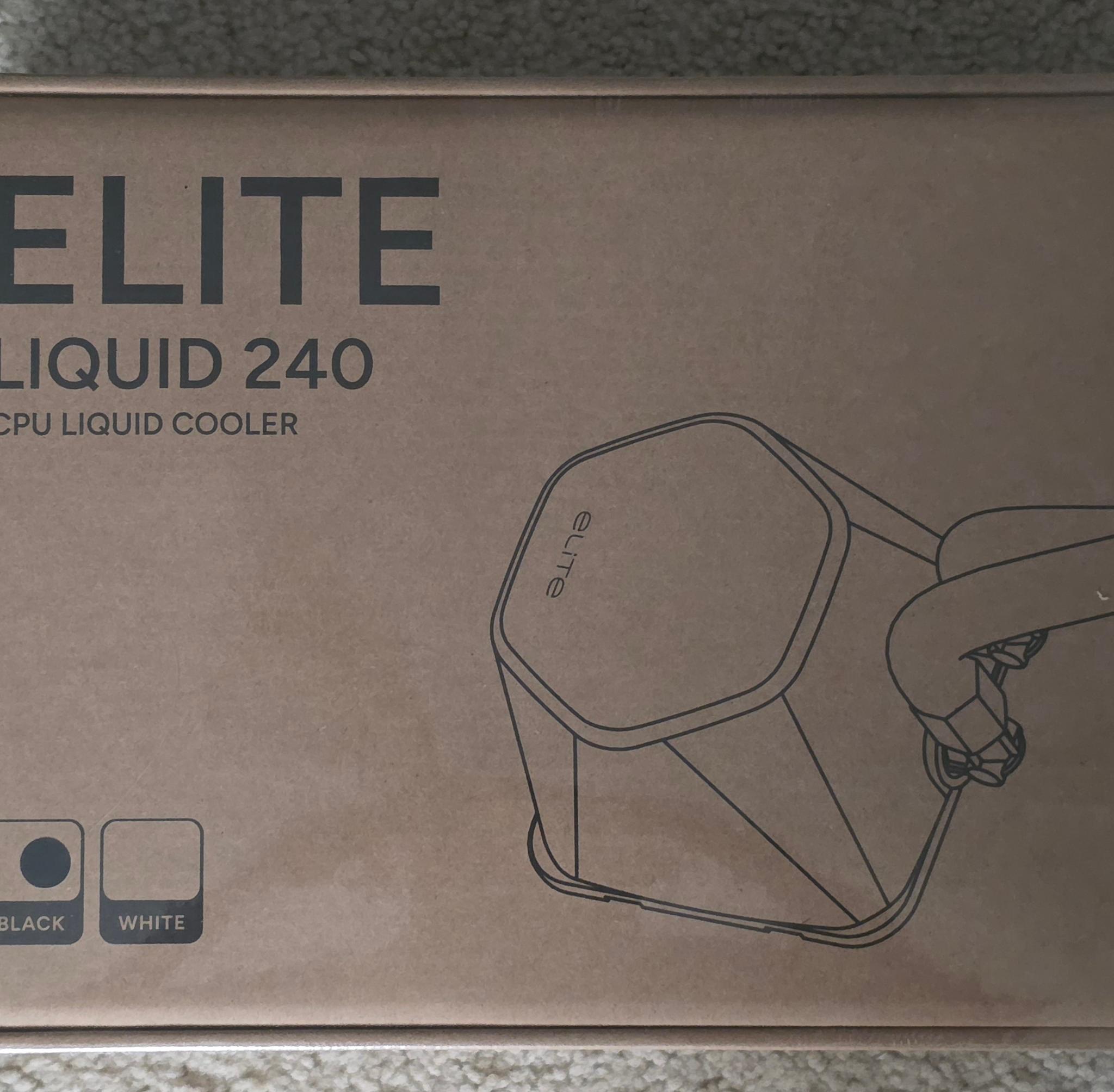 Cooler Master Elite Liquid 240 ARGB AIO CPU Cooler Black Brand New Sealed