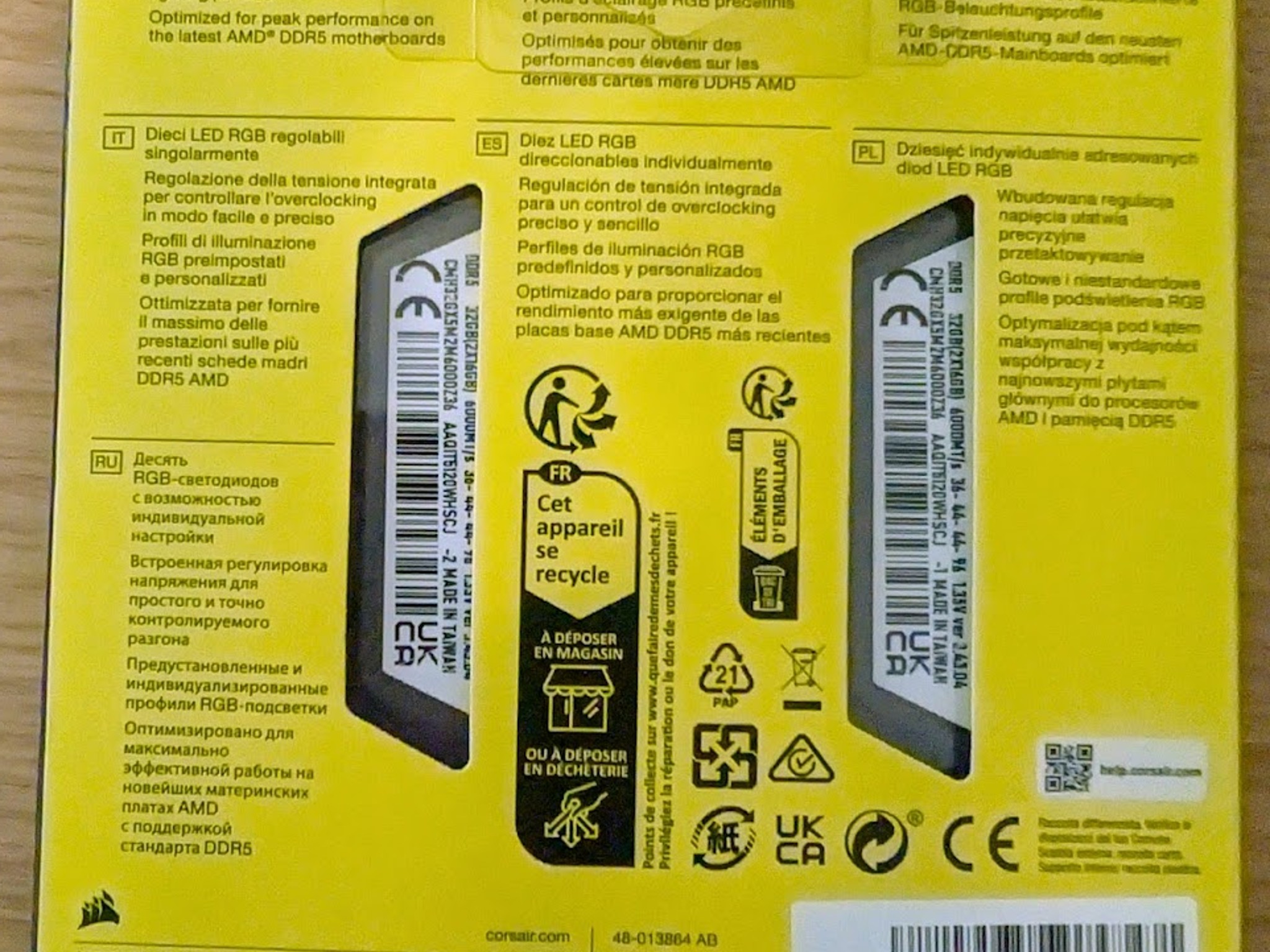 (Brand New) Corsair Vengeange RGB DDR5 32GB (2x16GB) 6000Mhz CL36-44-44-96