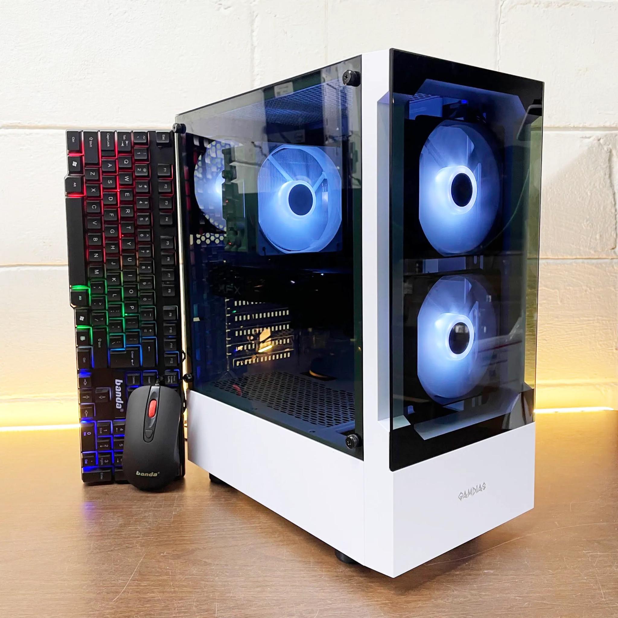 🔥130FPS GTA🔥White Gaming PC | Intel i5 / AMD RX580 / 8GB / 1.1TB Win 11 Pro + Wi-Fi