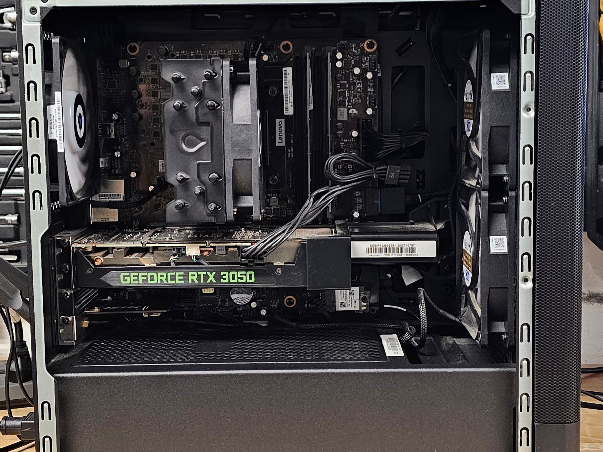Black Lenovo Legion PC Case with Tempered Glass w/ 3 Fans