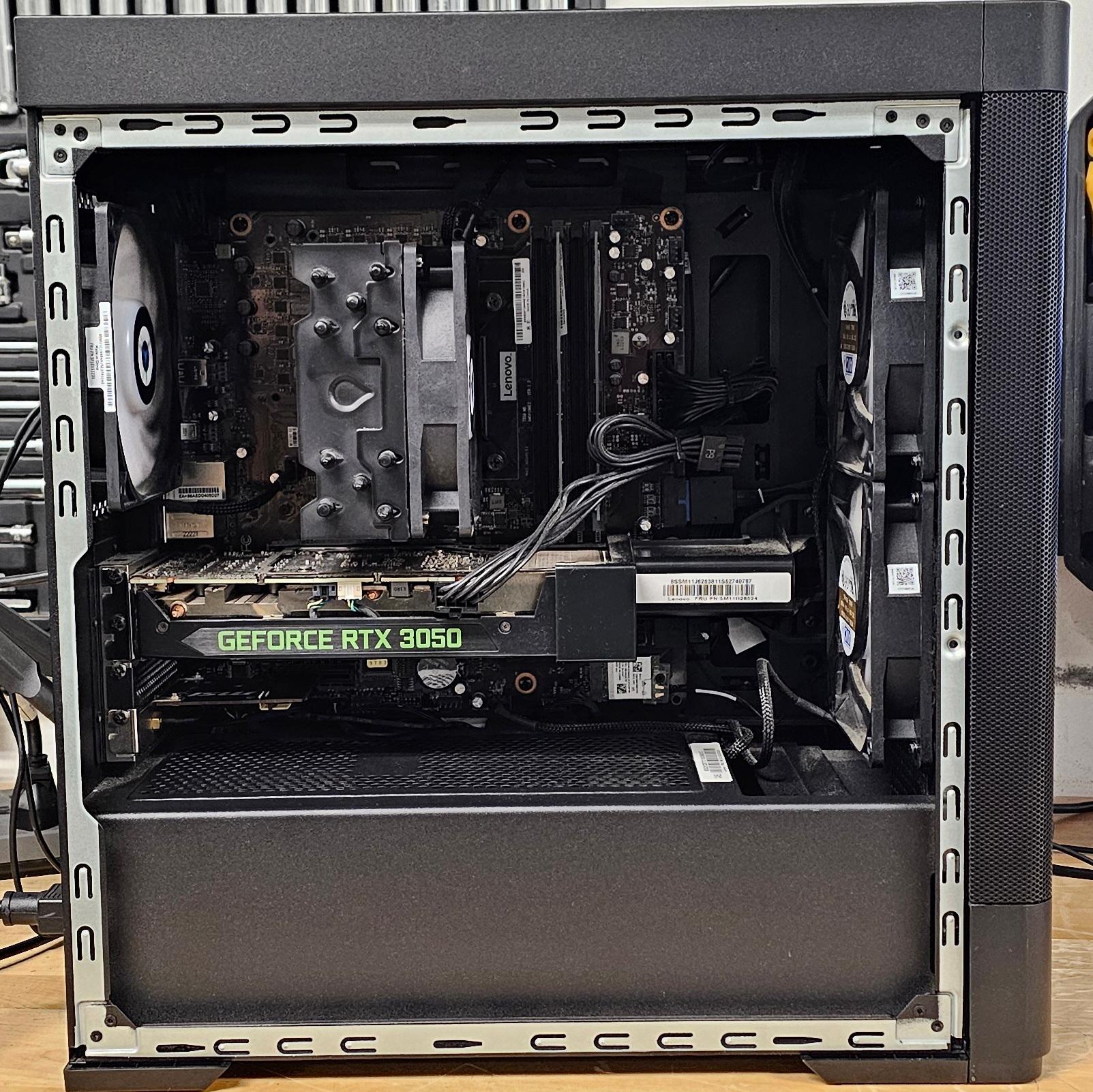 Black Lenovo Legion PC Case with Tempered Glass w/ 3 Fans