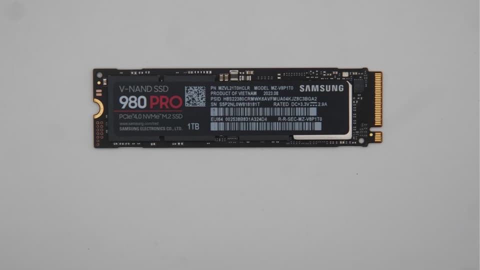 Samsung 980 Pro 1TB SSD Nvme