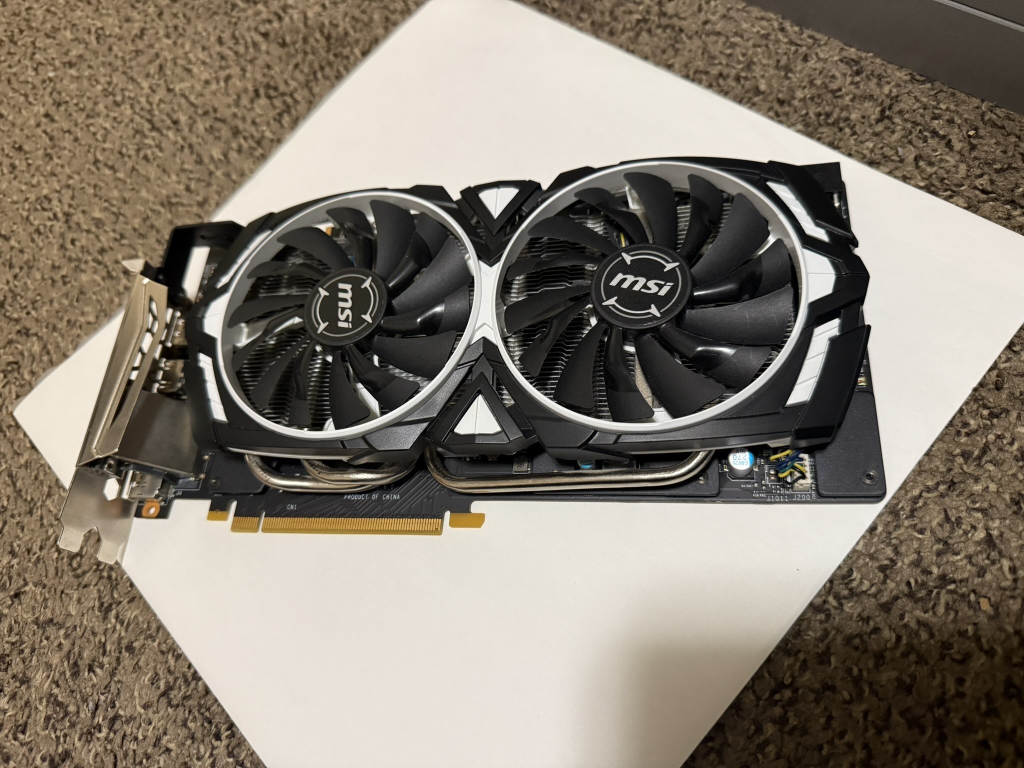 MSI GeForce GTX 1070 ARMOR 8G OC – GDDR5 Graphics Card
