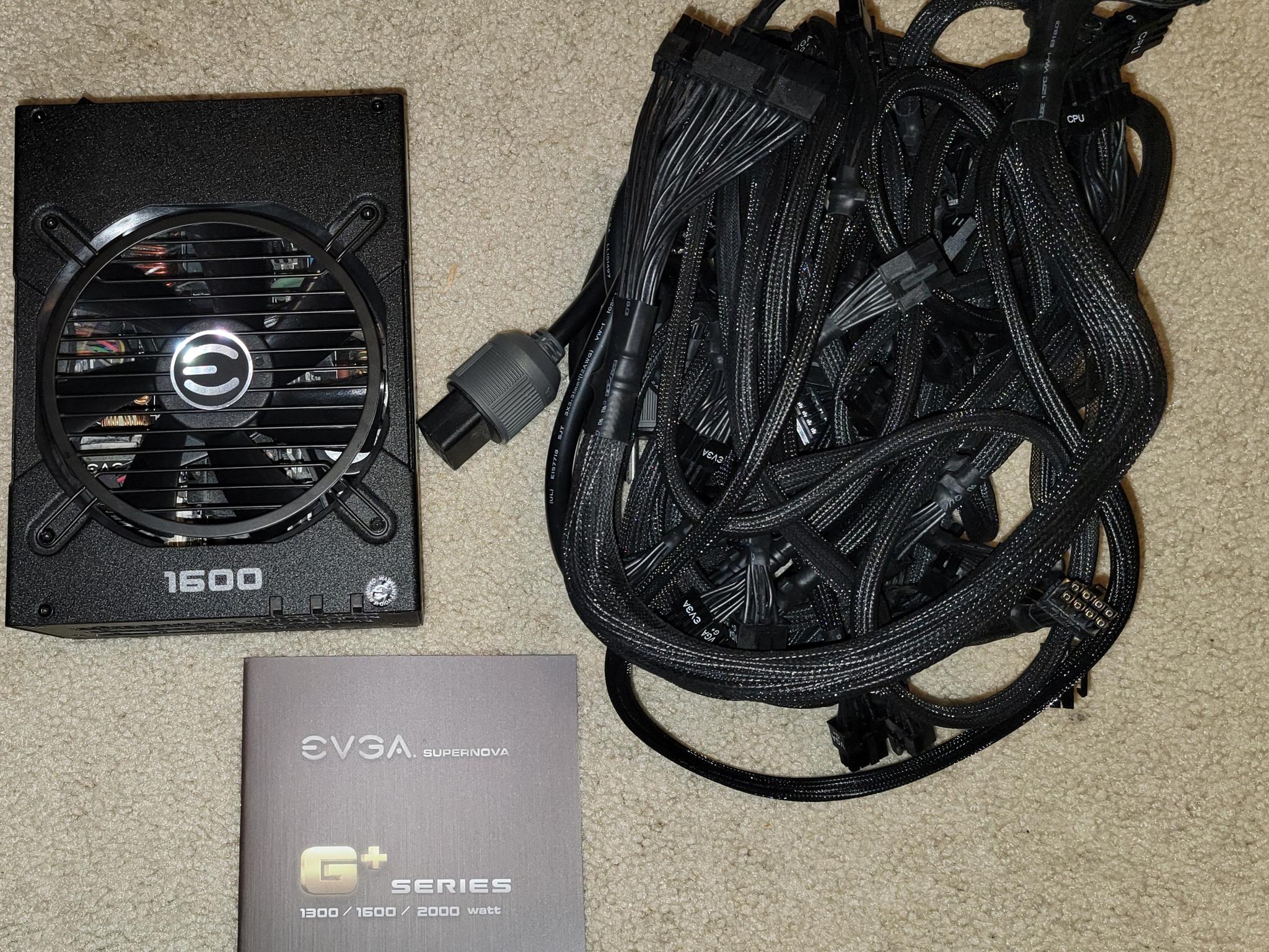 EVGA Supernova 1600W G+ 80+ Gold Fully Modular Power Supply Like New With Original Box & All Cables