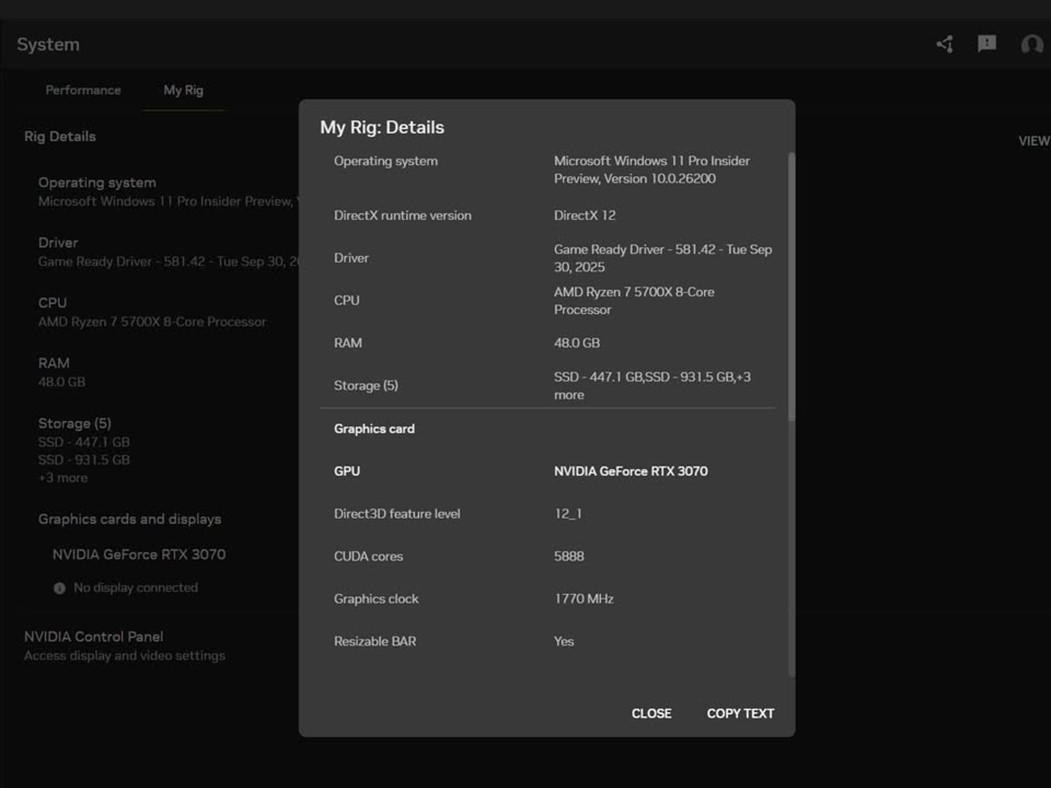Custom PC Build RTX 3070/Ryzen 7 5700X OC 48GB RAM
