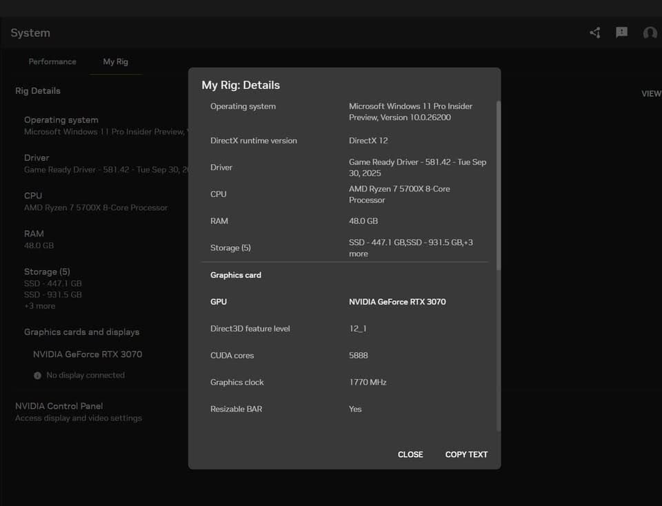 Custom PC Build RTX 3070/Ryzen 7 5700X OC 48GB RAM