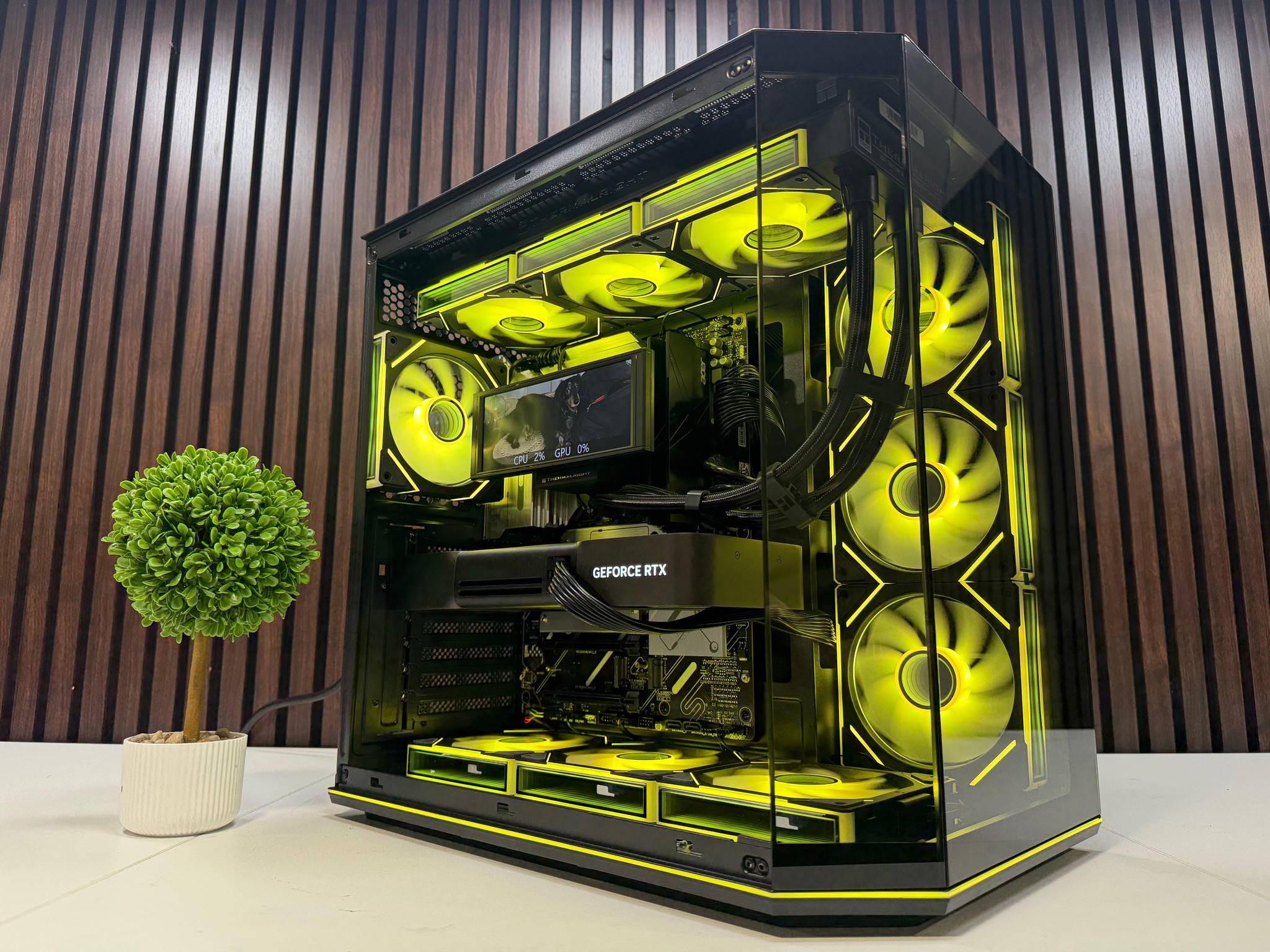 RTX 5090 | Ryzen 9950X3D | 64GB DDR5 | 2TB M.2 | 1200 Watt Gold PSU | LCD AIO
