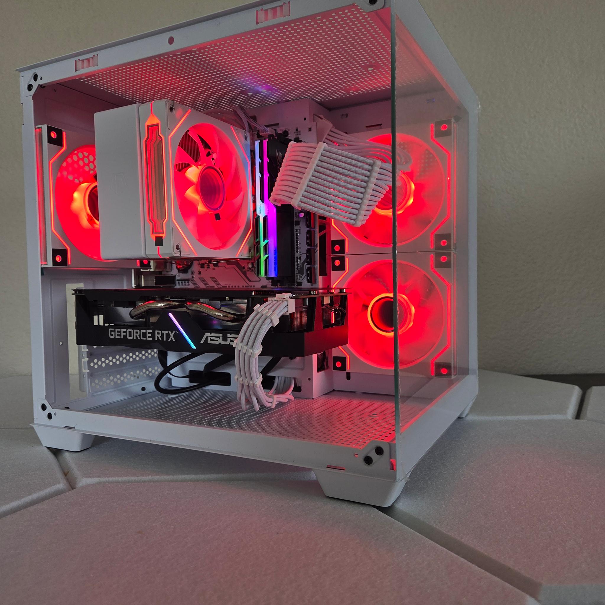❄️ Frost Neon Flow – RTX 2060 12GB Gaming PC 🤍