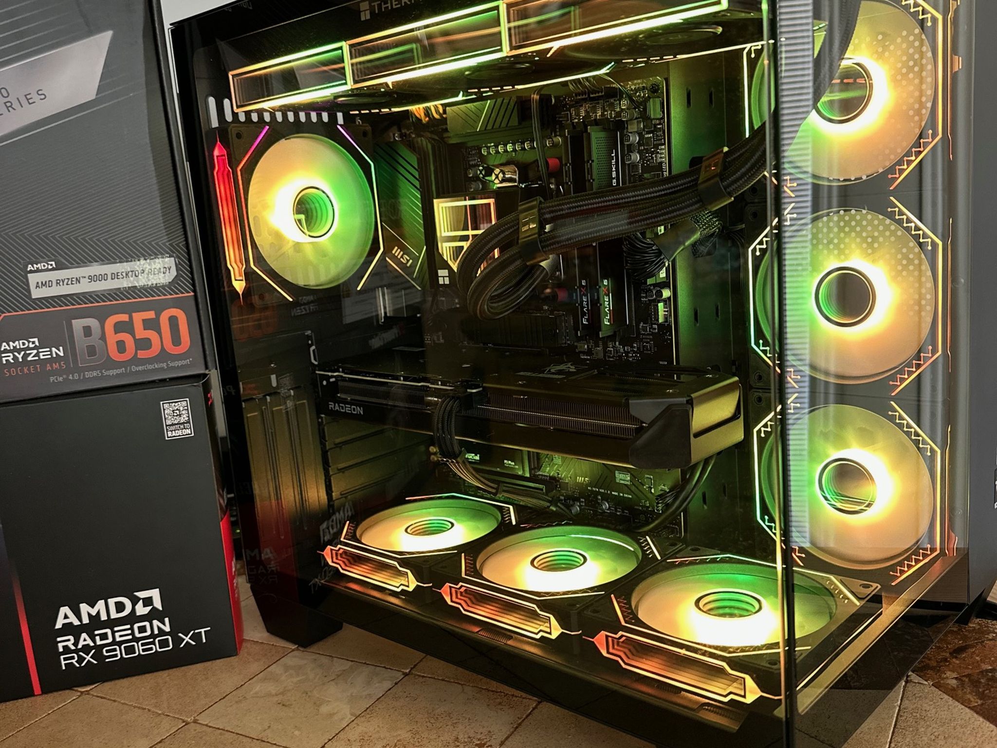 Ryzen 5 7600X / RX 9060XT 16GB, 500GB & 1TB M.2 SSD, Mid-Tower Gaming PC