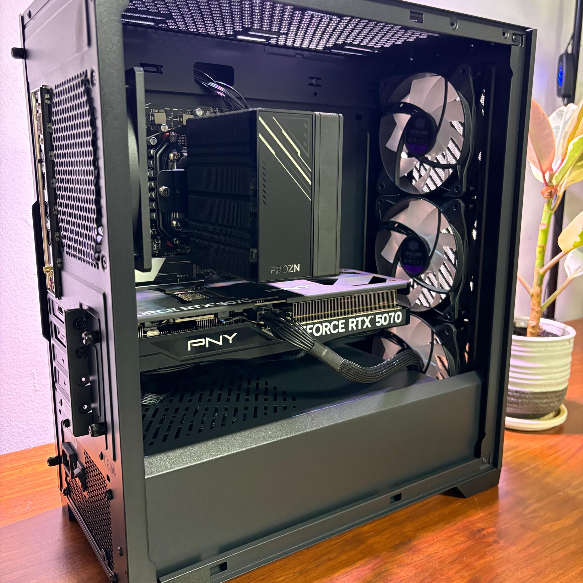 RTX 5070 | Ryzen 5 9600X | 32GB DDR5 | 1TB SSD | 750W PSU | 4 x Fans | WiFi