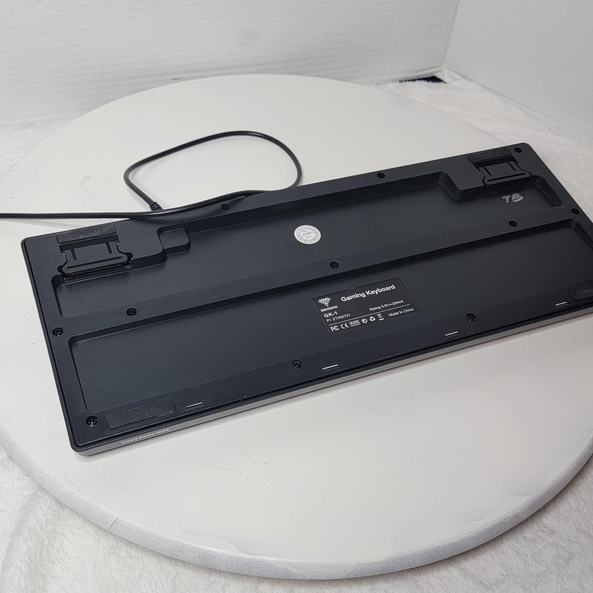 BENGOO GK-1 RGB Gaming Keyboard | Full Size | Volume Knob | Tested & Working