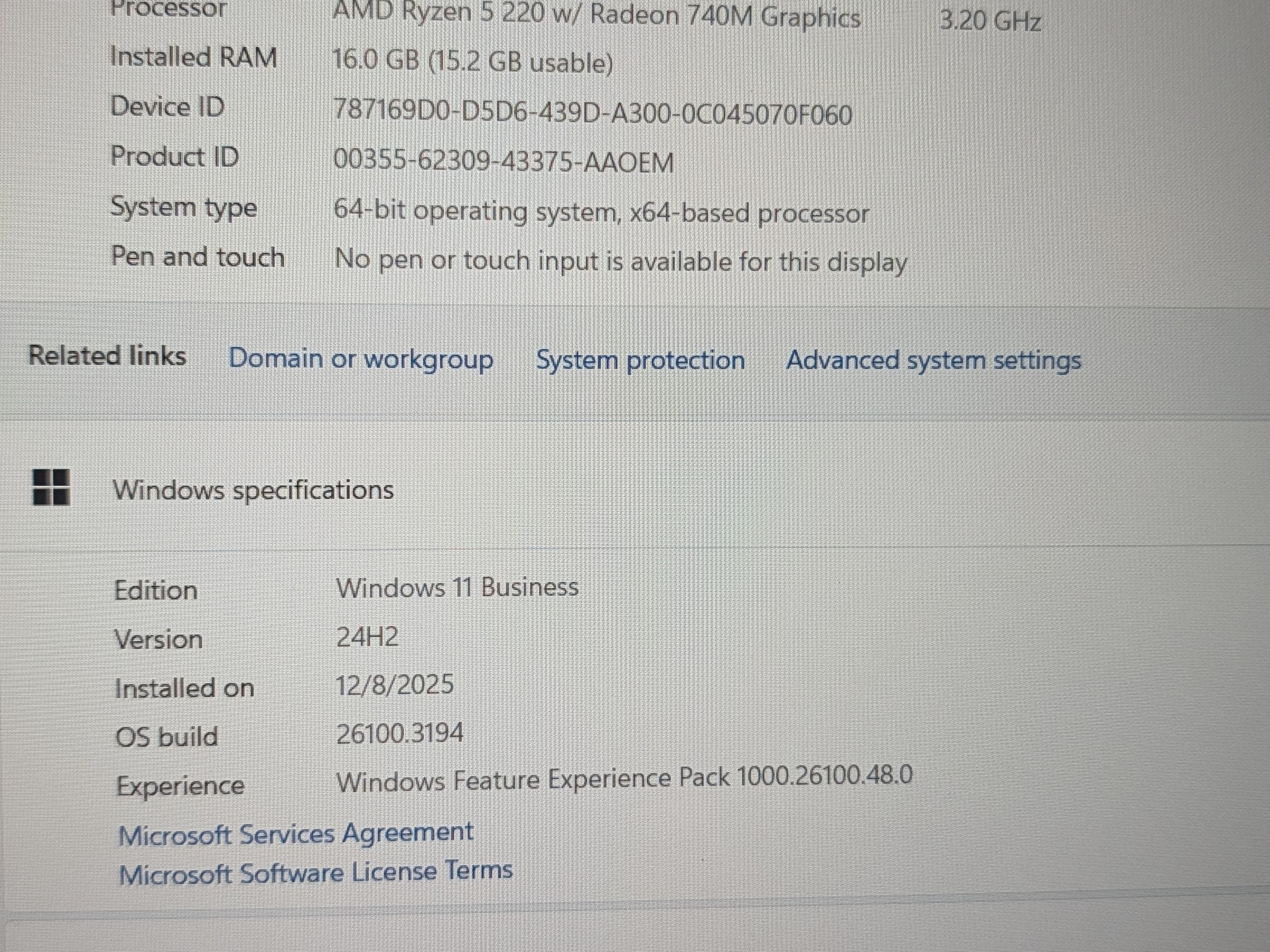 BNIB Dell Pro 16 Laptop Model: PC16255 AMD Ryzen™ 5 220 Processor with AMD Radeon™ 740M graphics