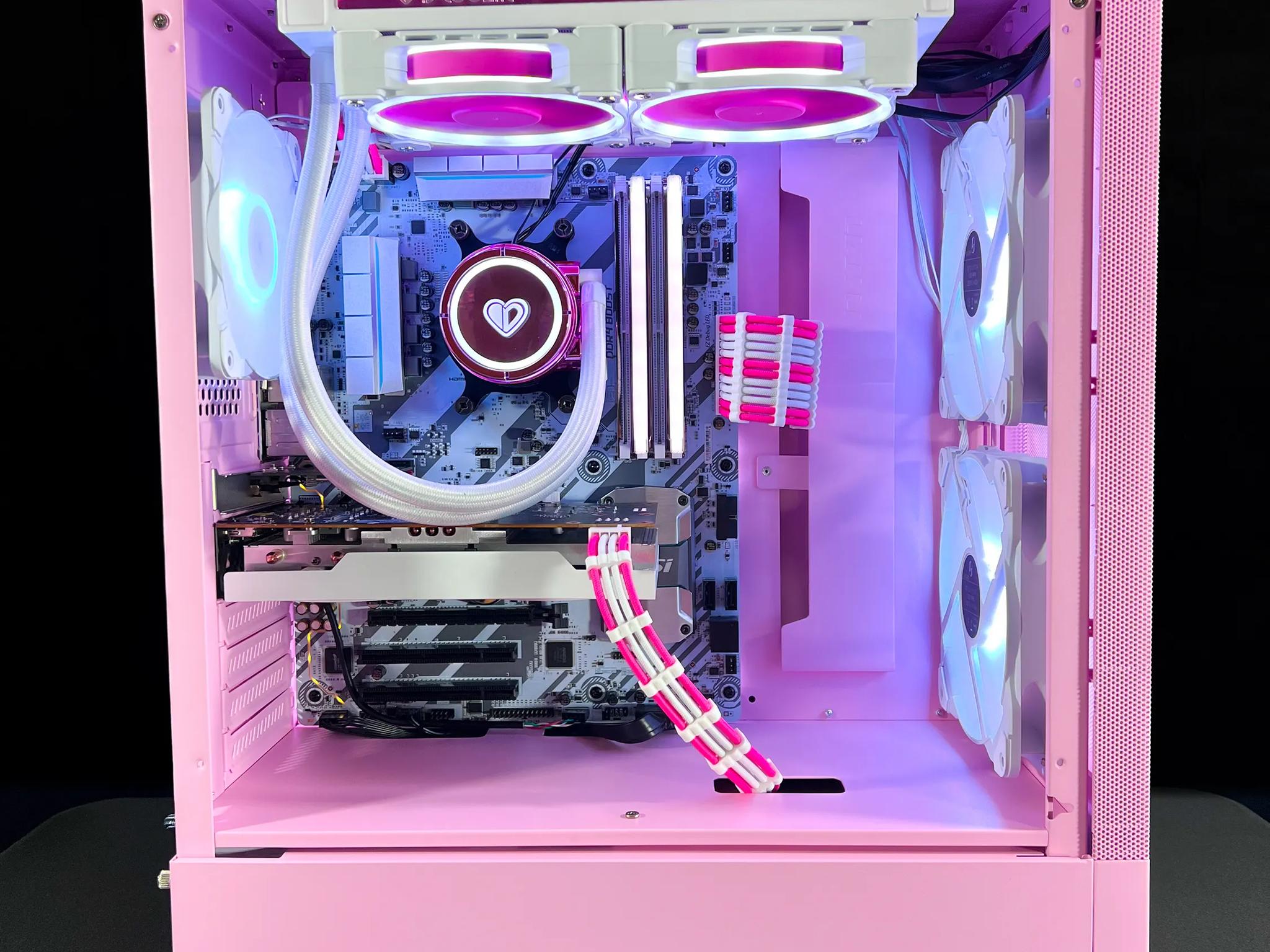 Ryzen 5 2600 | Radeon RX 6600 | Pink Gaming PC Build