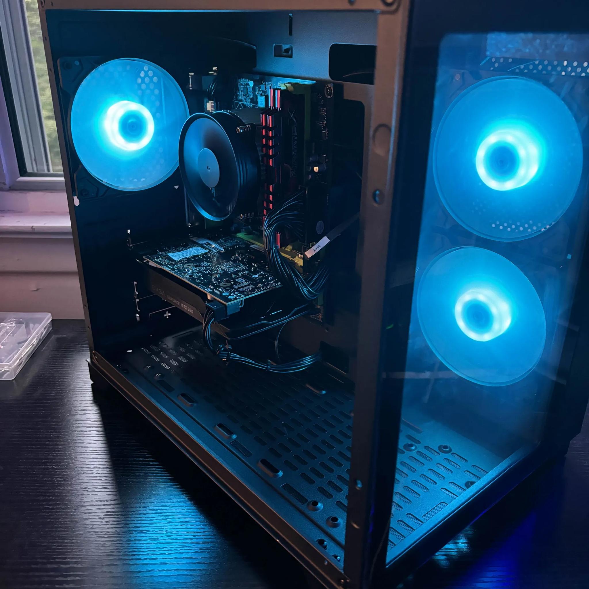 GAMING PC i5 16GB NVIDIA GTX 950 RGB Lighting RGB Fans Computer