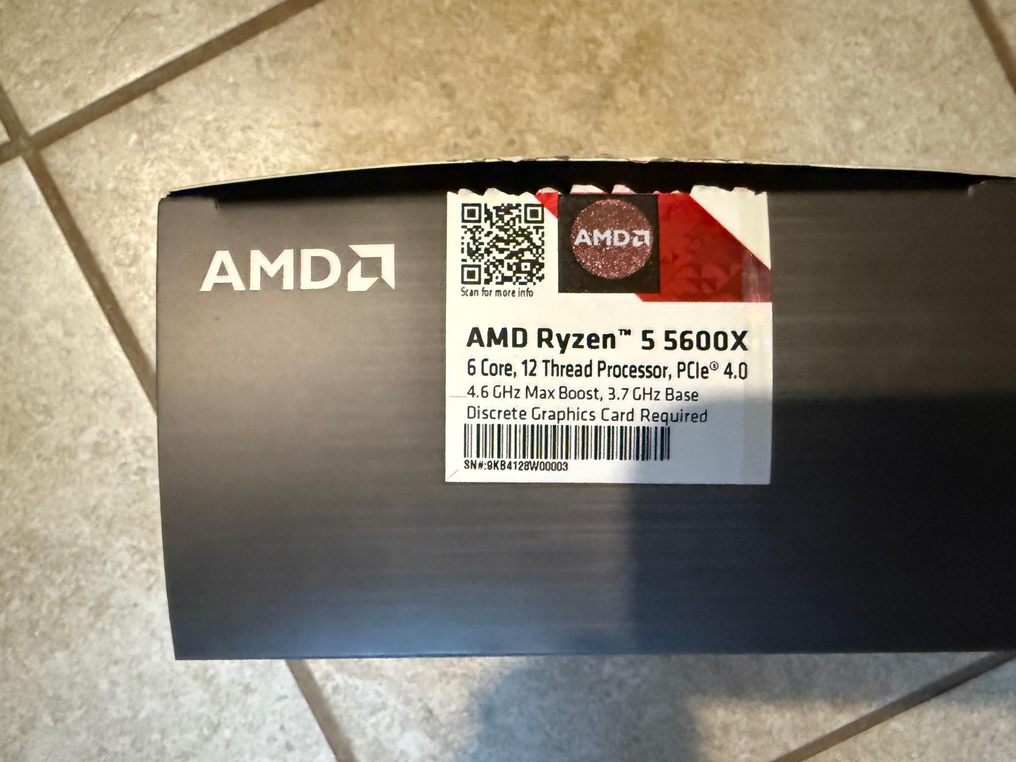 AMD Ryzen 5 5600x with AMD Wraith Cooler