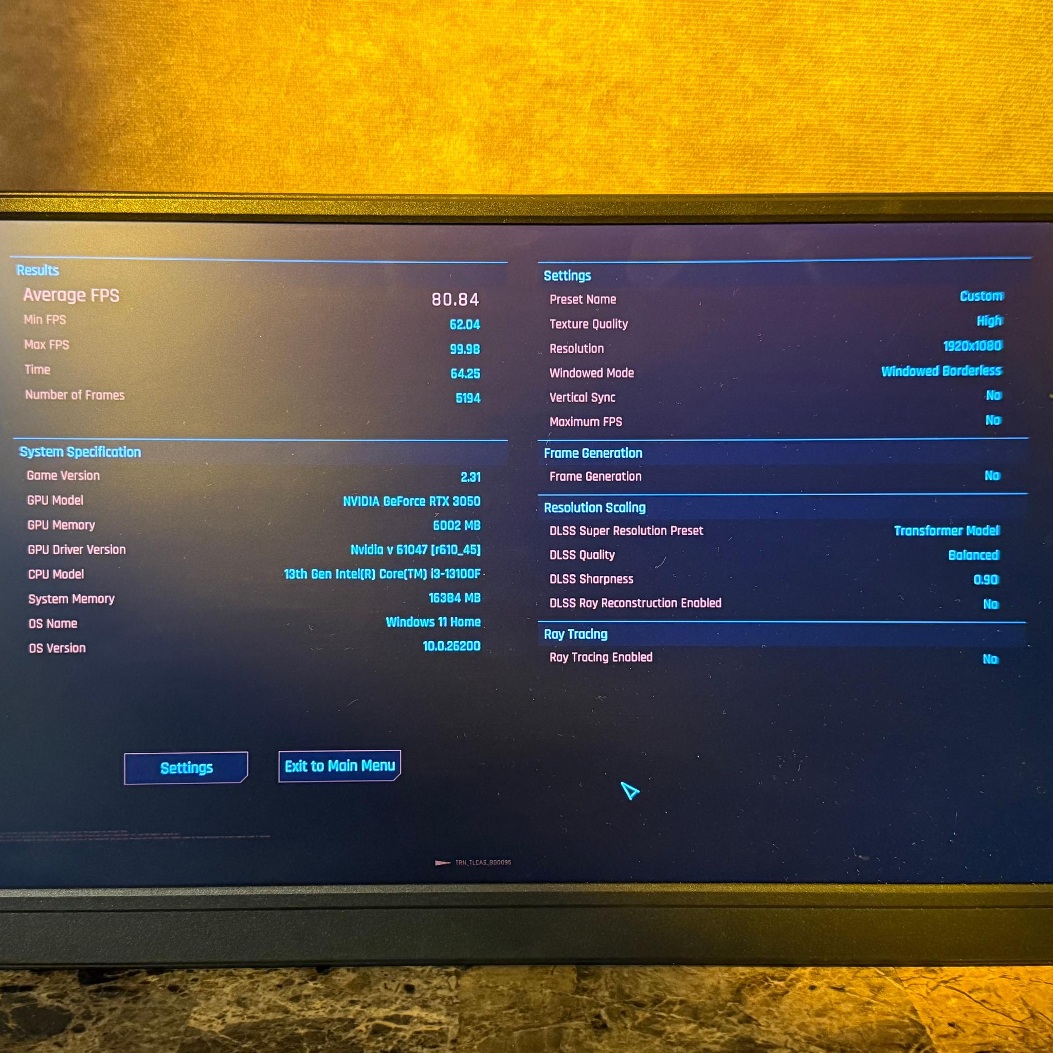 RTX 3050 | Intel i3-13100F | 16GB RAM | 512GB SSD + 500GB HDD | Win 11 Activated | WiFi 6E + BT5