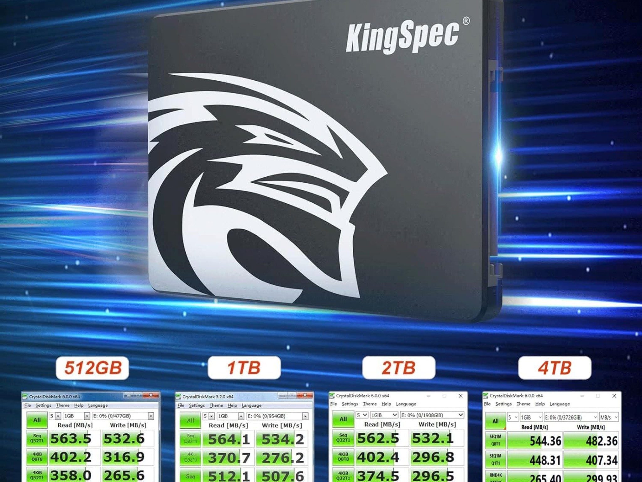 KingSpec P3-2TB 2TB SSD 2.5" SATA III 560MB/s 3D NAND - Warranty Until 2028 - Like New