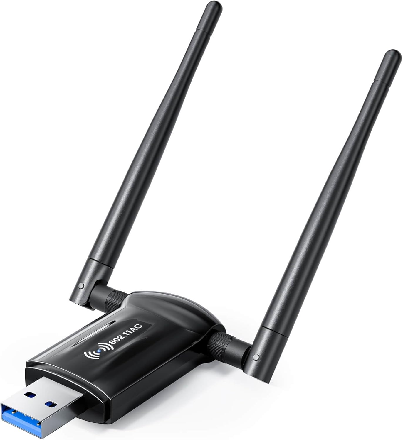 USB WiFi Adapter Desktop PC 1300Mbps Wi-Fi 5G 2.4G USB 3.0 Wireless Adapter with WiFi Antenna 2pk