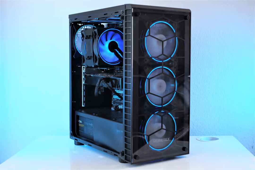 BLUE BUDGET RGB GAMING PC | Intel Core I5-3570K | PNY GeForce GTX 670 | Corsair XMS3 16gb 
