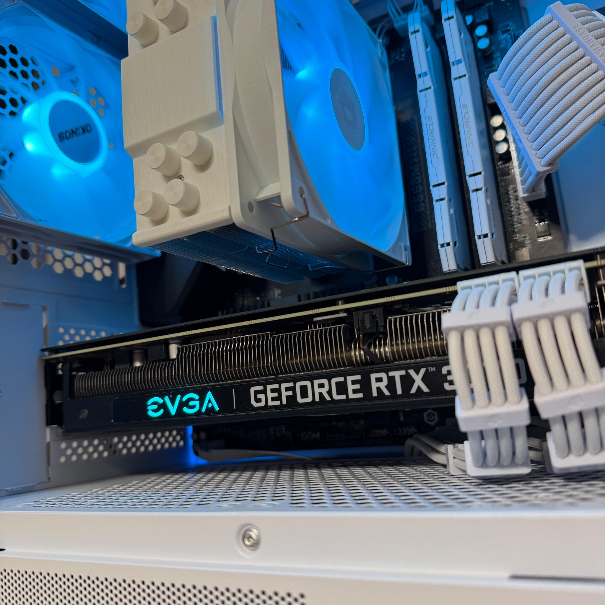 Custom White 1440p Gaming PC-Ryzen 5 5500-RTX 3070-1TB SSD-16GB Ram