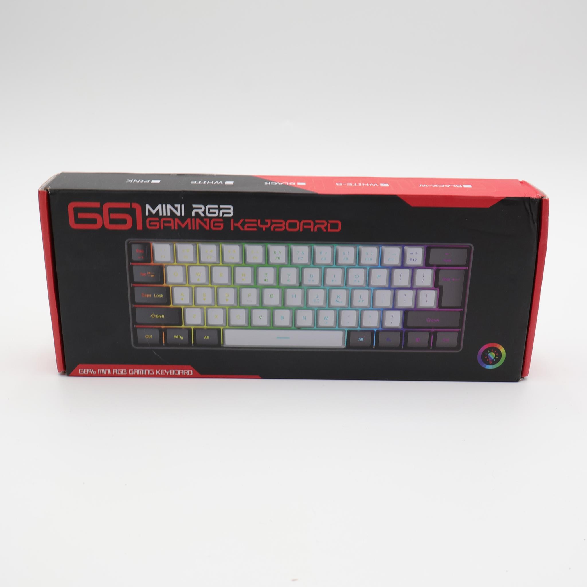 G0TBAT G61 60% Mini RGB Gaming Keyboard 61 Keys Wired USB-C Compact - Brand New