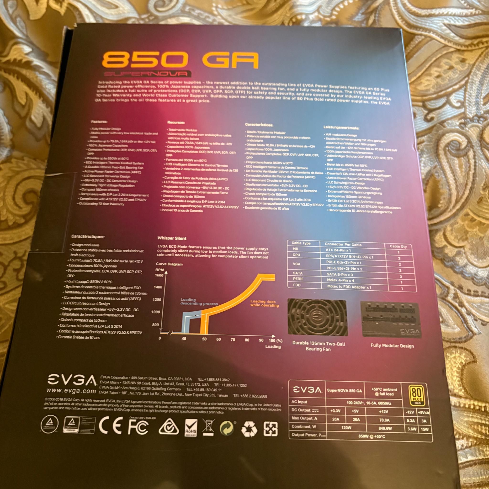EVGA supernova 850w Gold