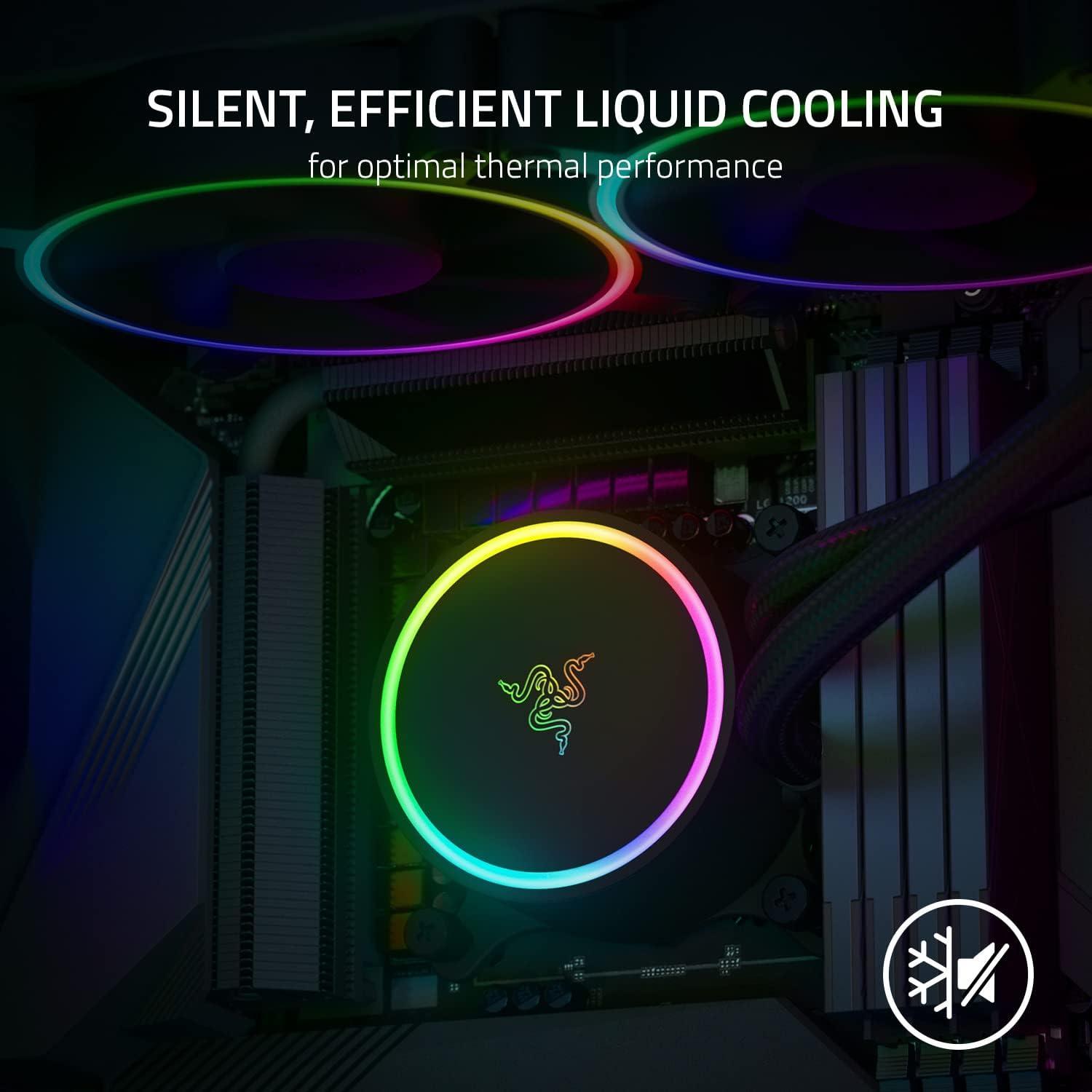 Razer Hanbo Chroma RGB AIO-  Intel LGA 115X Series, 2011, 1200, 1700, AM5 Compatible - 360MM