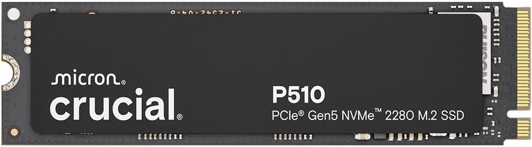 2TB Gen5 Crucial P510 PCIe NVMe, Up to 11,000MB/s, CT2000P510SSD8-01