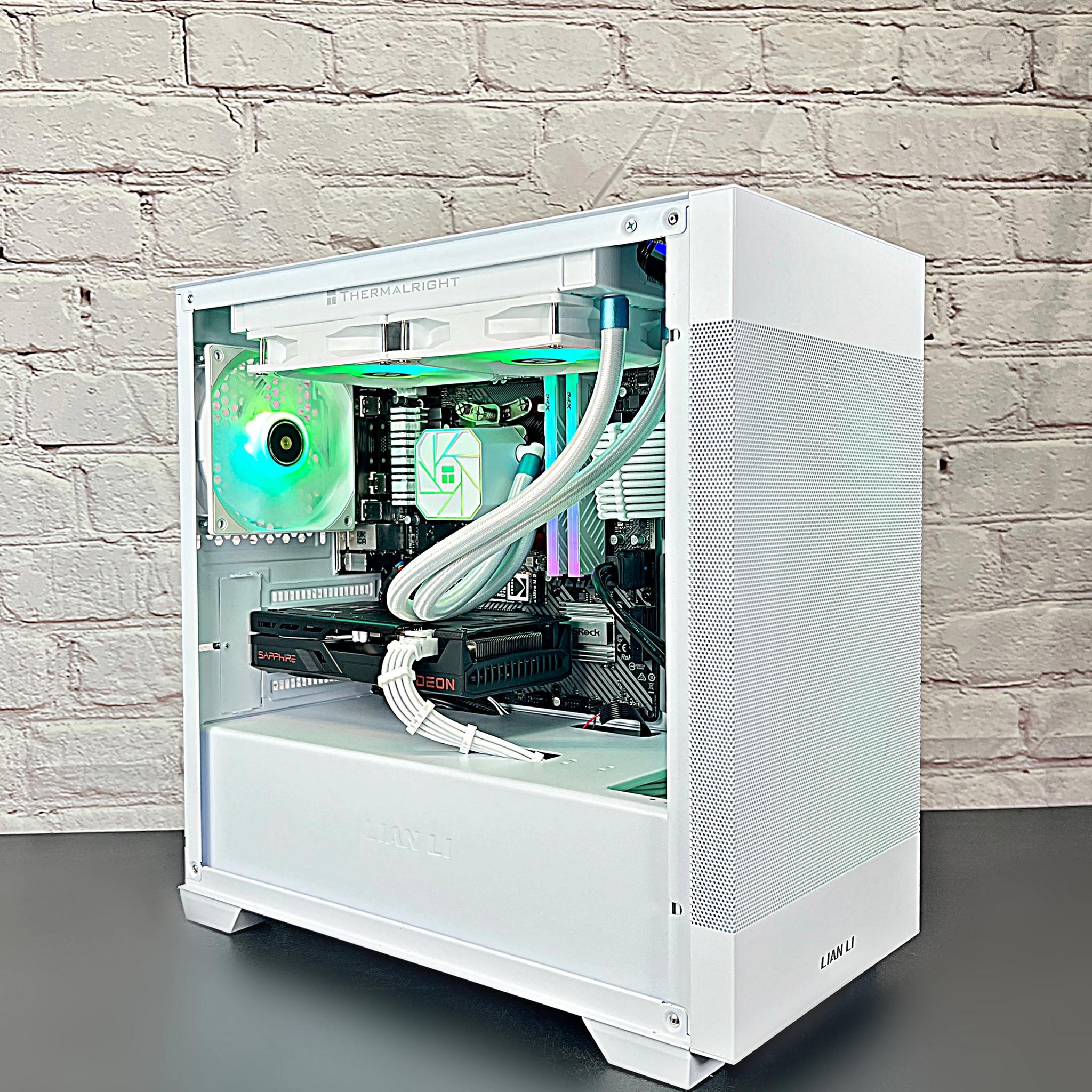 Liquid Cooled Sapphire Pulse RX 6600 Ryzen 5 3600 16GB RAM 1TB M.2 Win 11 Gaming PC
