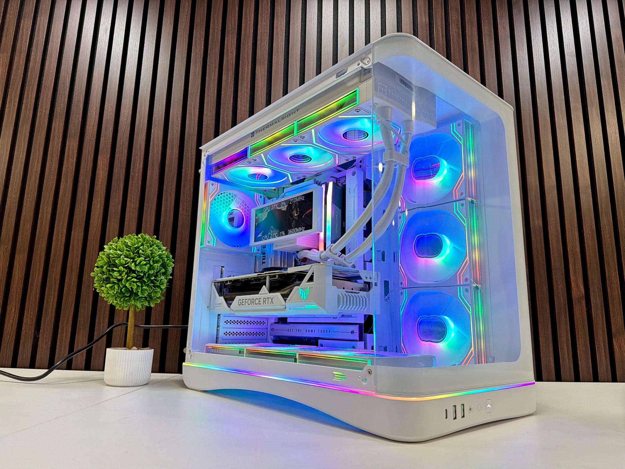 RTX 4070 TI Super BTF | Ryzen 9700X | 32GB DDR5 | 2TB M.2 | 850 Watt Gold PSU | LCD AIO