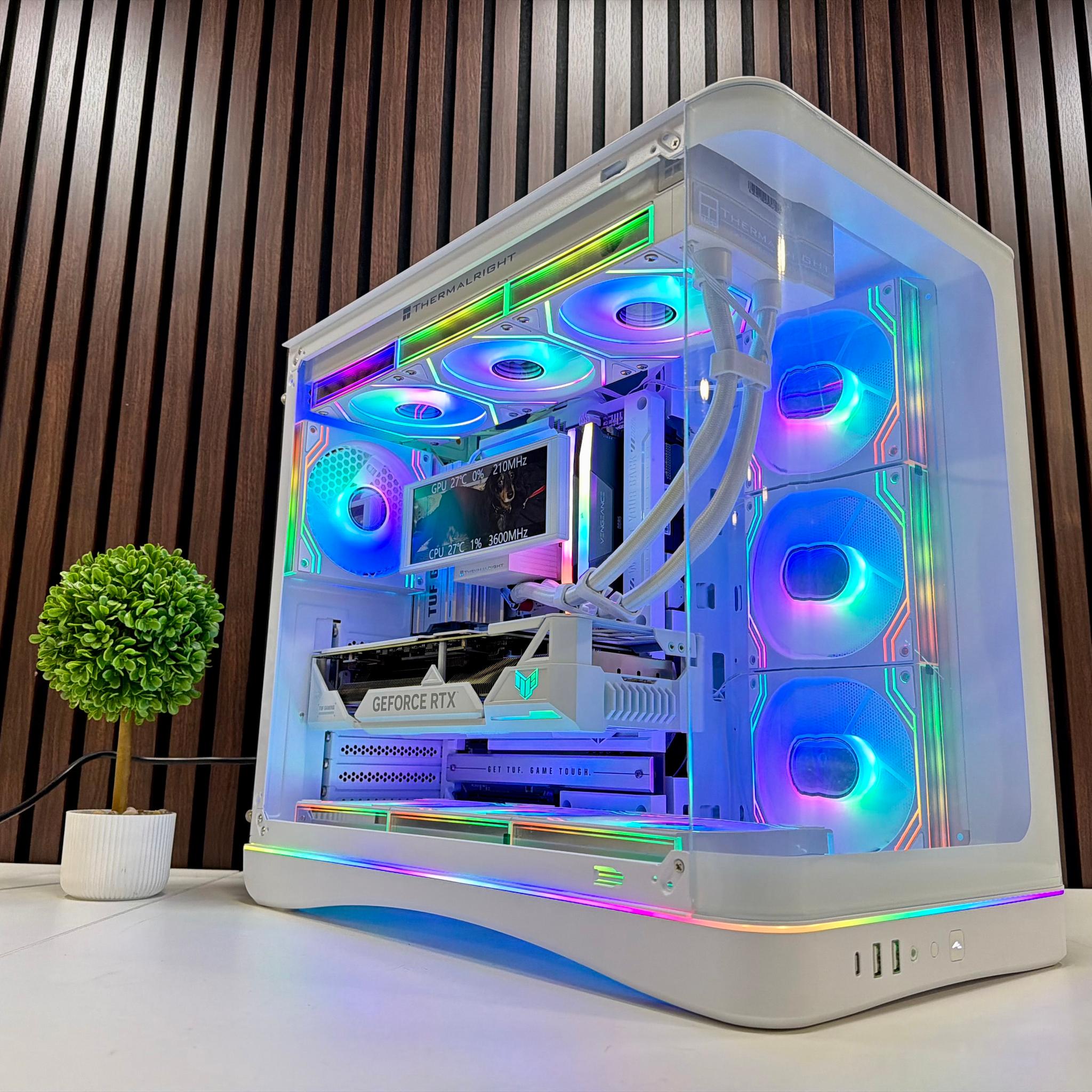 RTX 4070 TI Super BTF | Ryzen 9700X | 32GB DDR5 | 2TB M.2 | 850 Watt Gold PSU | LCD AIO