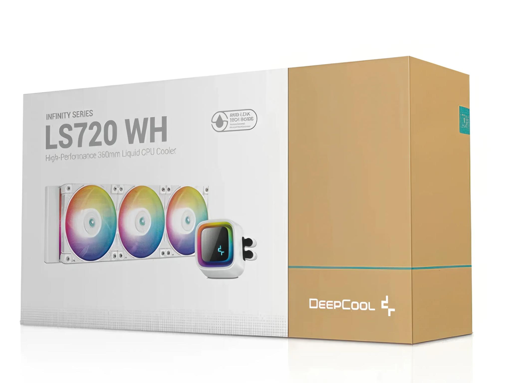 BRAND NEW DeepCool LS720 Fan LS720 Premium Liquid CPU Cooler White
