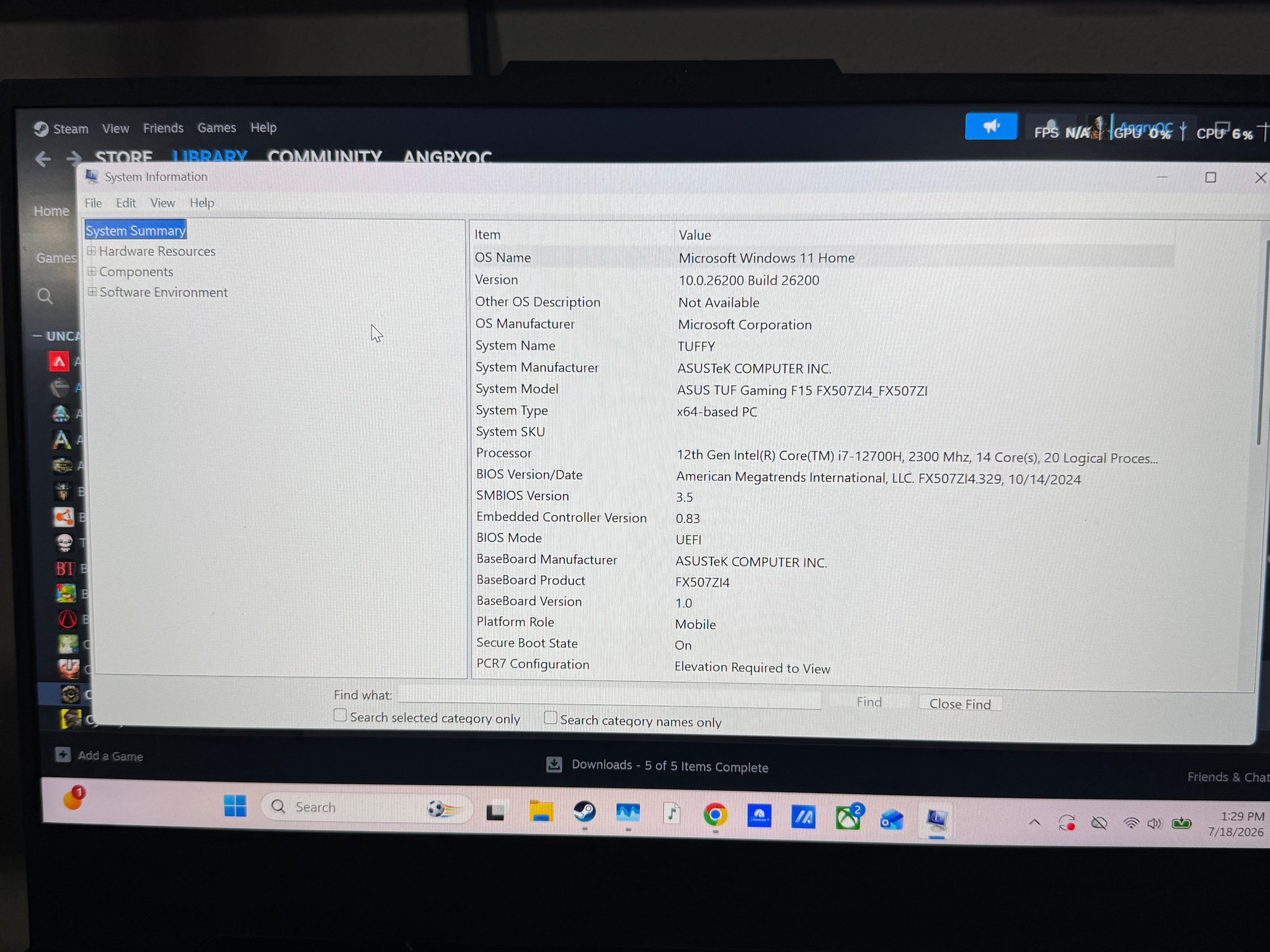 ASUS TUF 15 RTX 4070 64GB RAM 1TB SSD