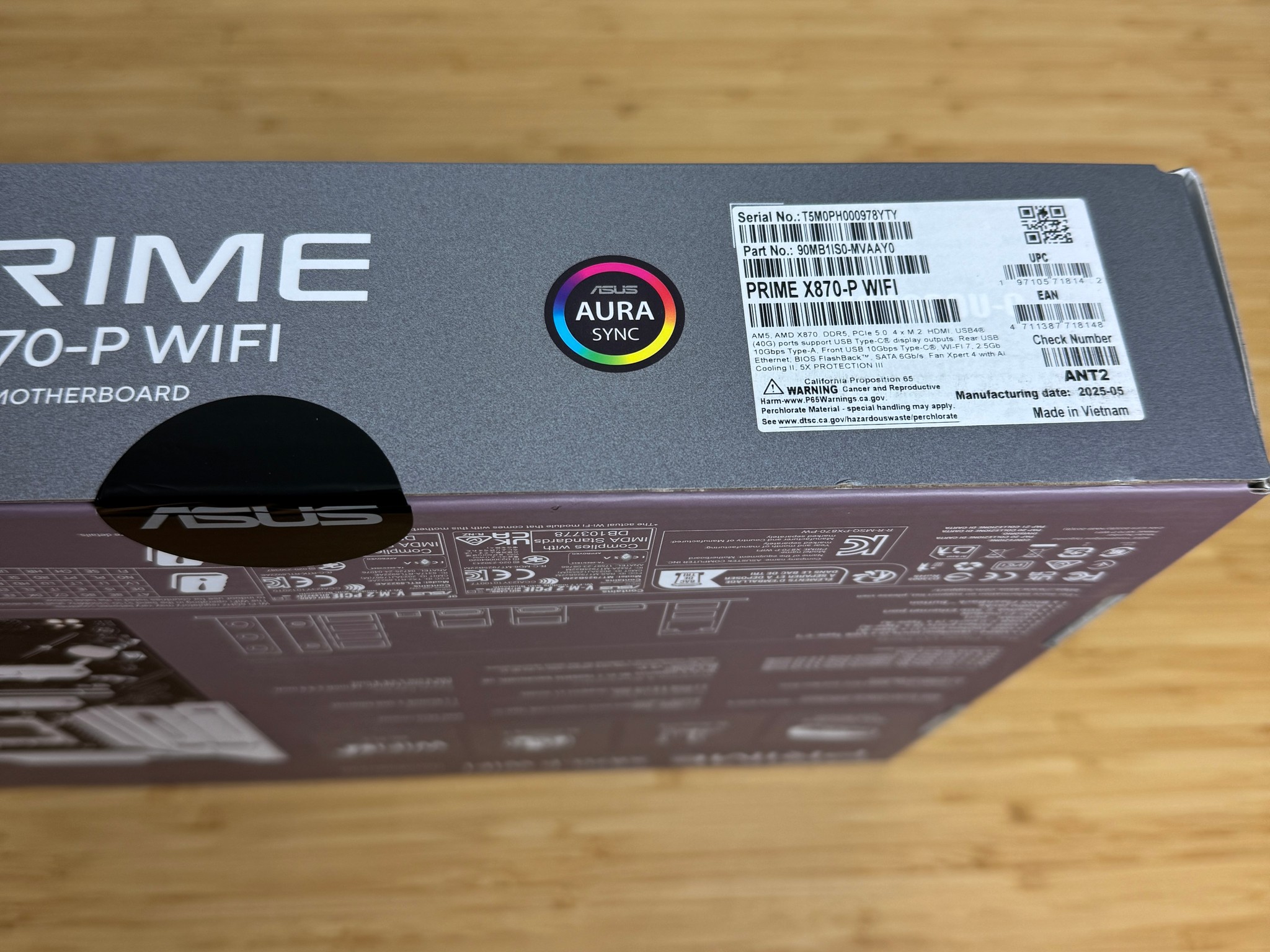 Asus PRIME X870-P WIFI ATX AM5 DDR5 AMD X870 Motherboard
