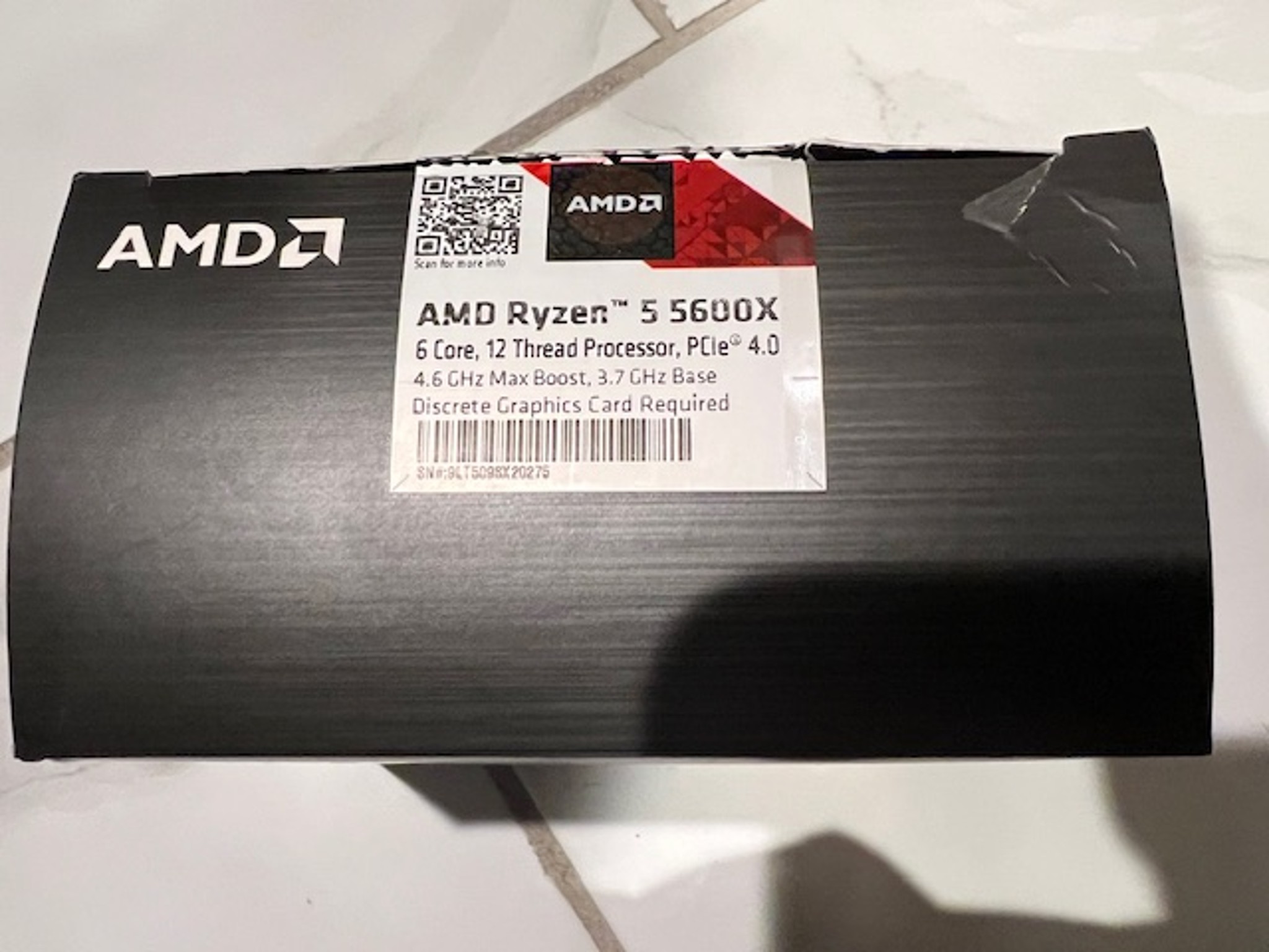 AMD Ryzen 5 5600X Vermeer 3.7GHz 6-Core AM4 Boxed Processor - Wraith Stealth Cooler Included