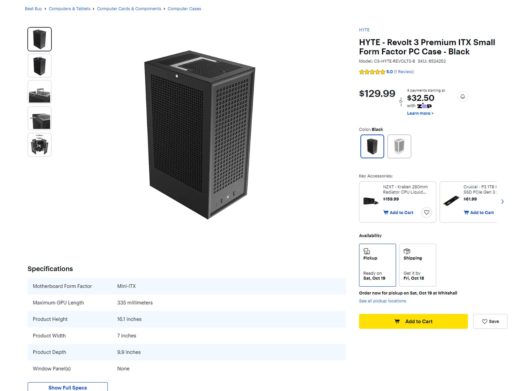 Black Hyte Revolt 3 w/ 700W Modular 80+ Gold PSU