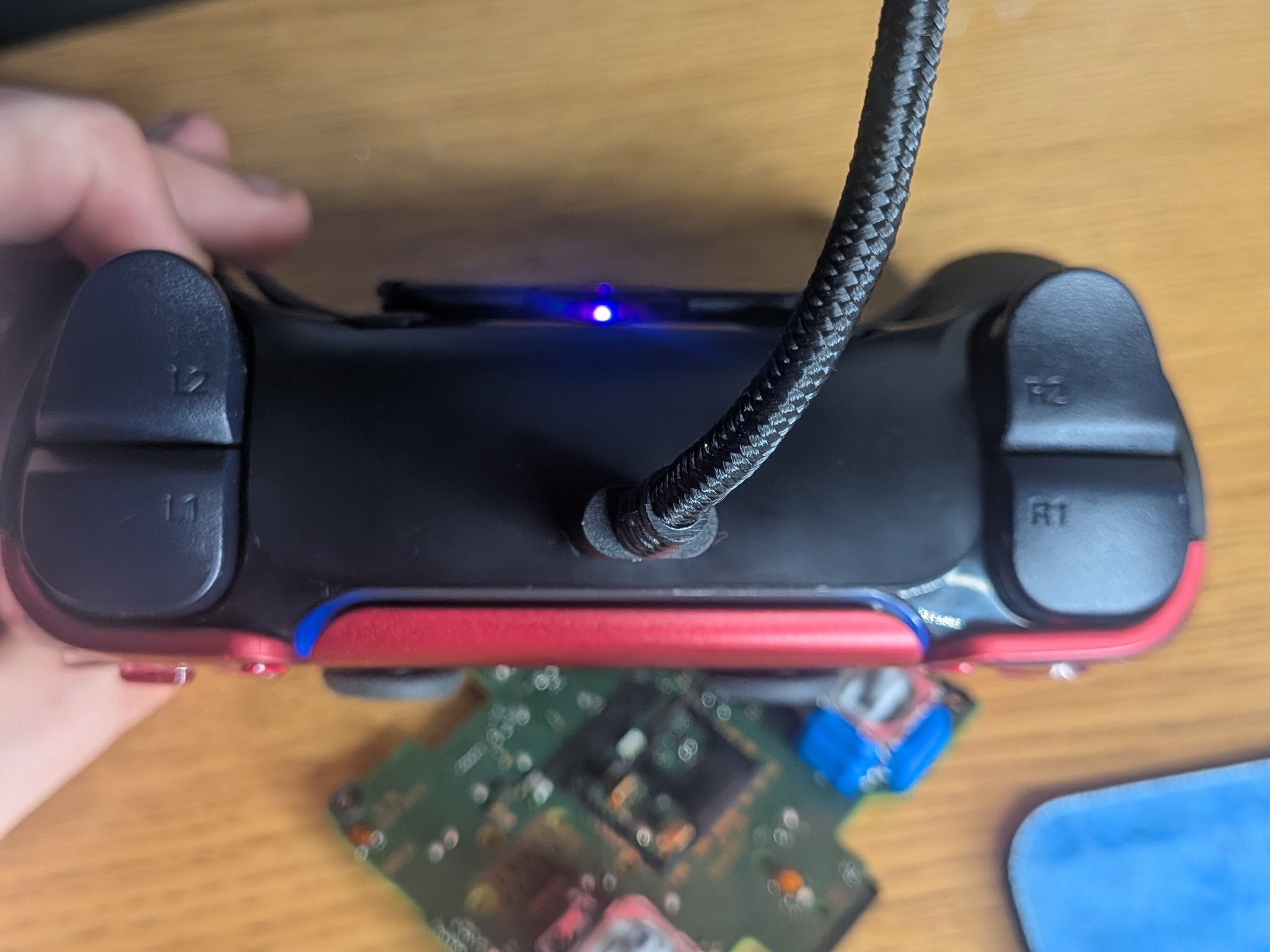 Esports Ready, TMR upgraded,  Fully Modified Volcanic Red PS5 Dualsense Controller