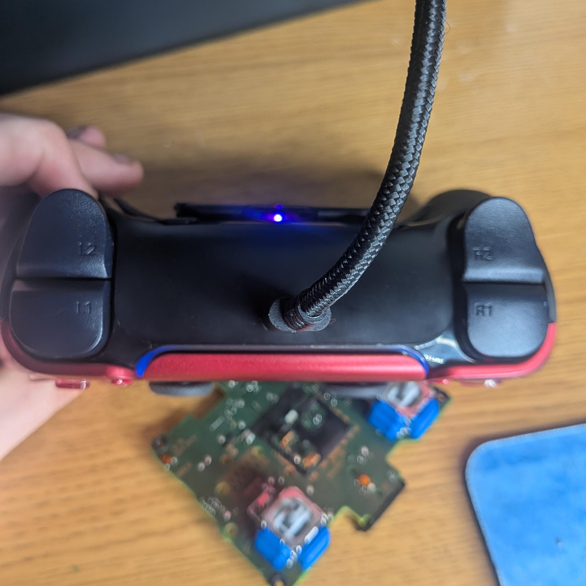 Esports Ready, TMR upgraded,  Fully Modified Volcanic Red PS5 Dualsense Controller