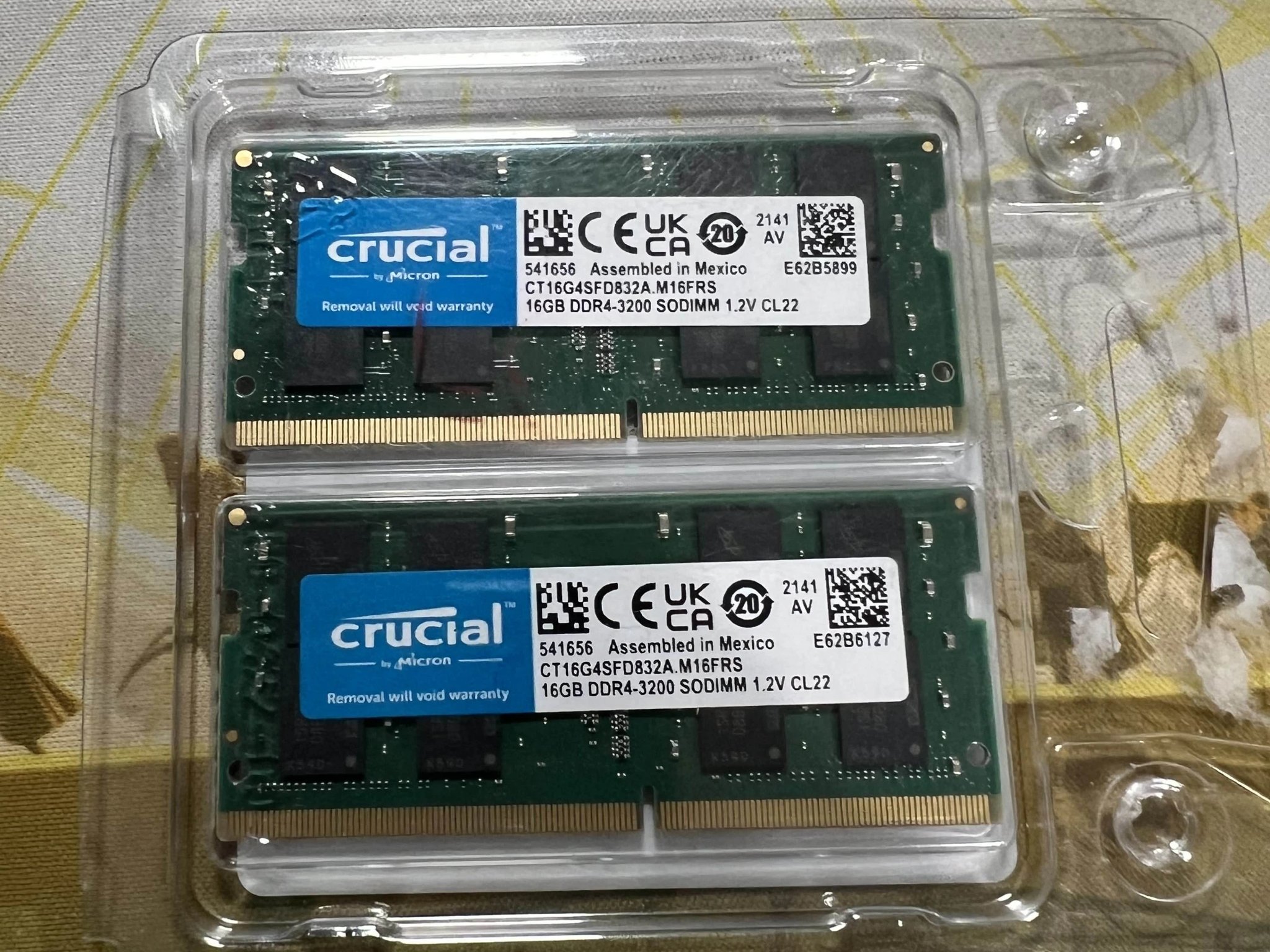 32GB SODIMM Crucial RAM kit-(LAPTOP UPGRADE)