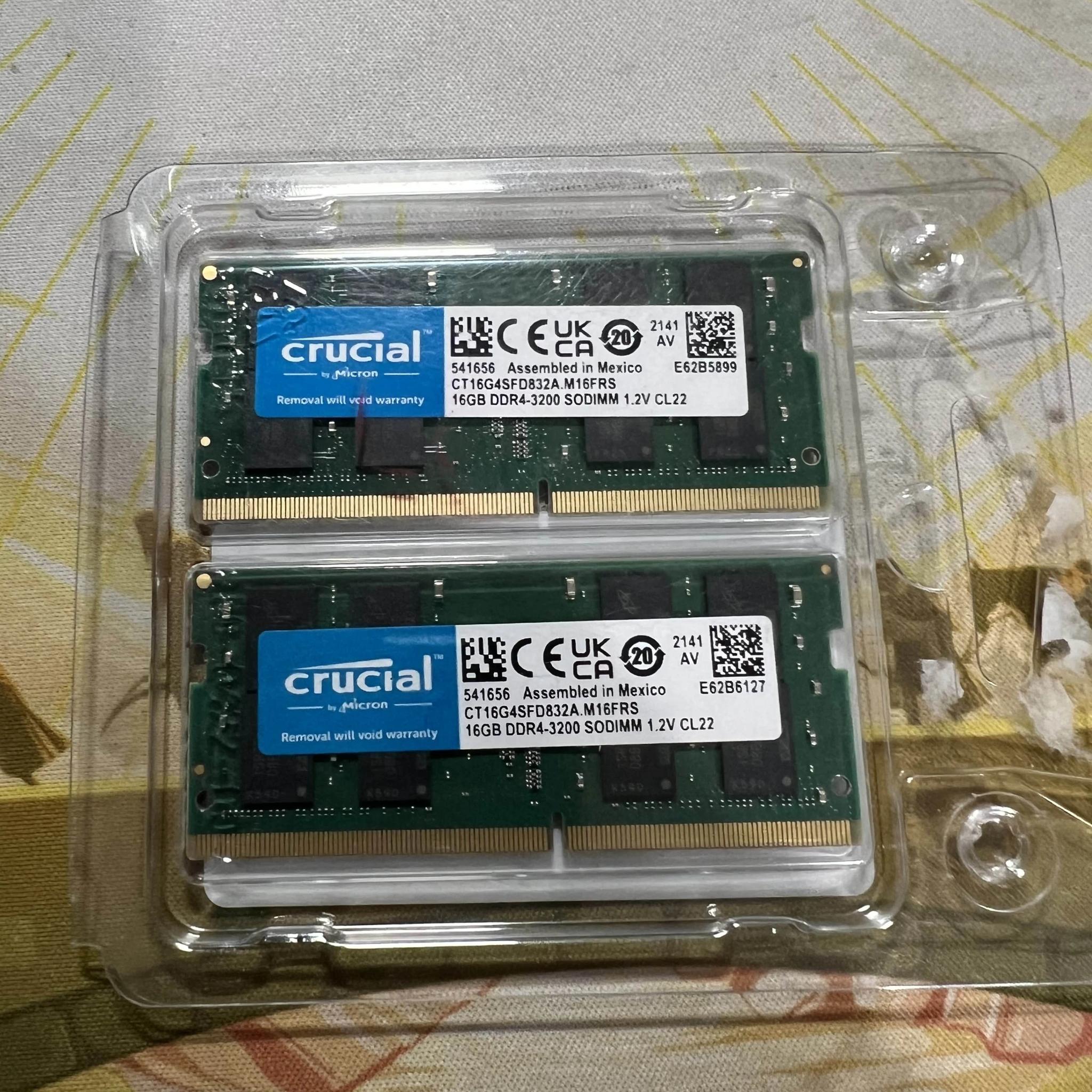 32GB SODIMM Crucial RAM kit-(LAPTOP UPGRADE)