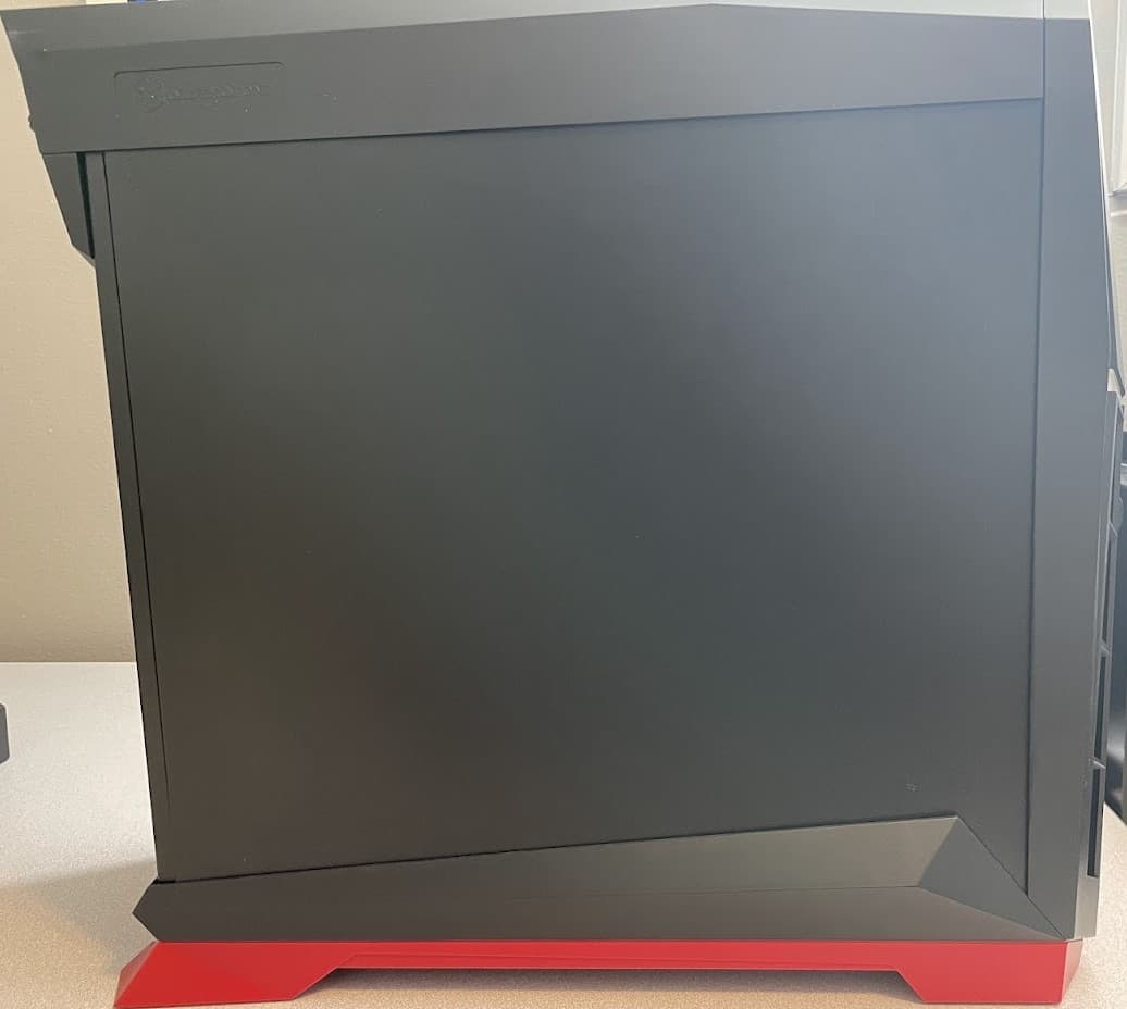 USED - SilverStone ATX Tower Case with 90-Degree Motherboard Rotation Black & Red CS-RVX01BR