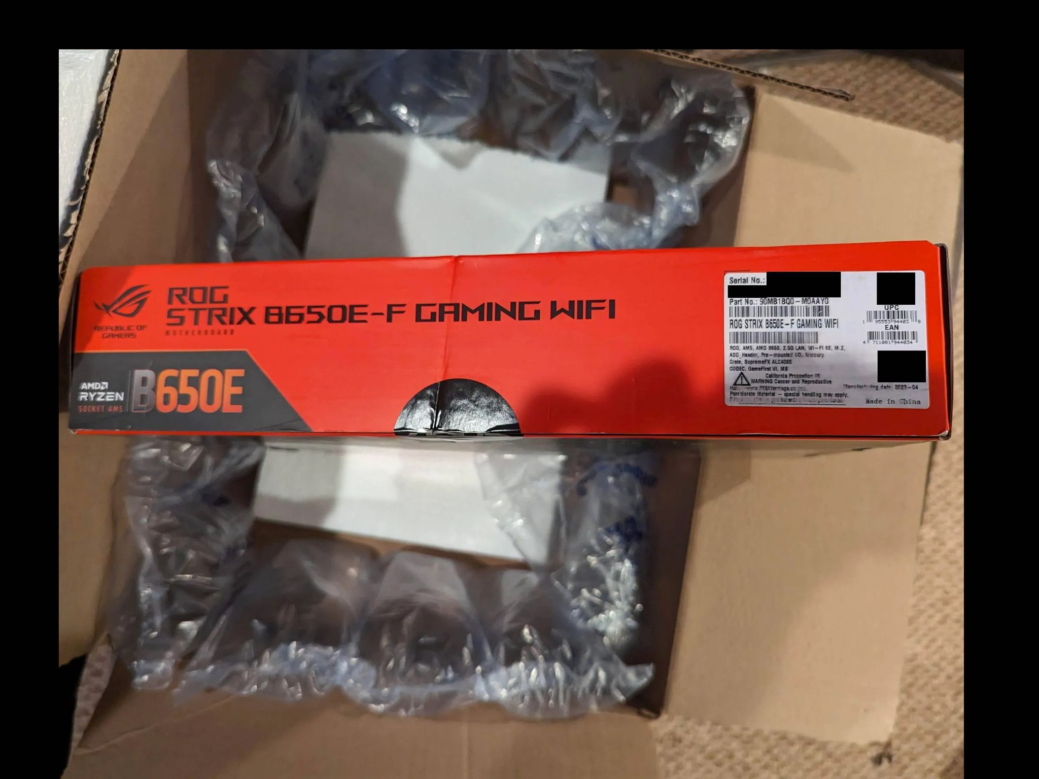 ASUS AMD AM5 B650E-F ROG STRIX GAMING WIFI ATX Motherboard.  BRAND NEW!! SEALED!!