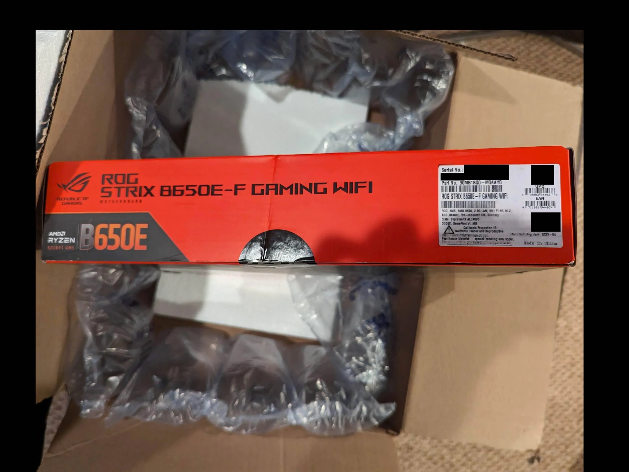 ASUS AMD AM5 B650E-F ROG STRIX GAMING WIFI ATX Motherboard.  BRAND NEW!! SEALED!!